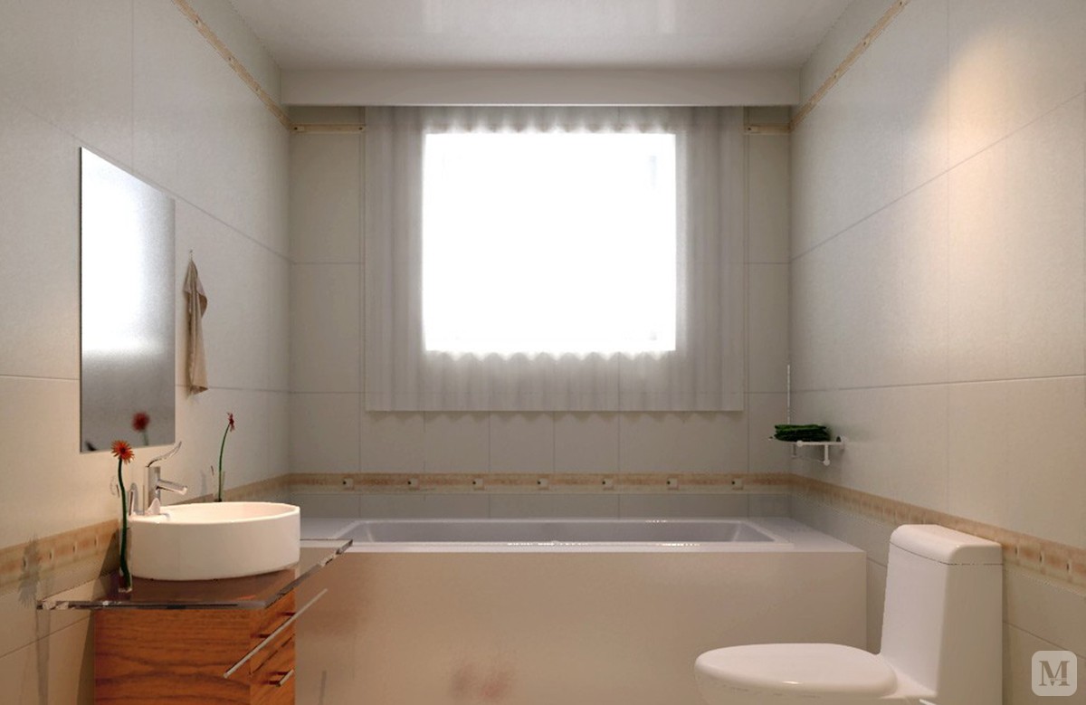 中式卫生间浴缸装修效果图