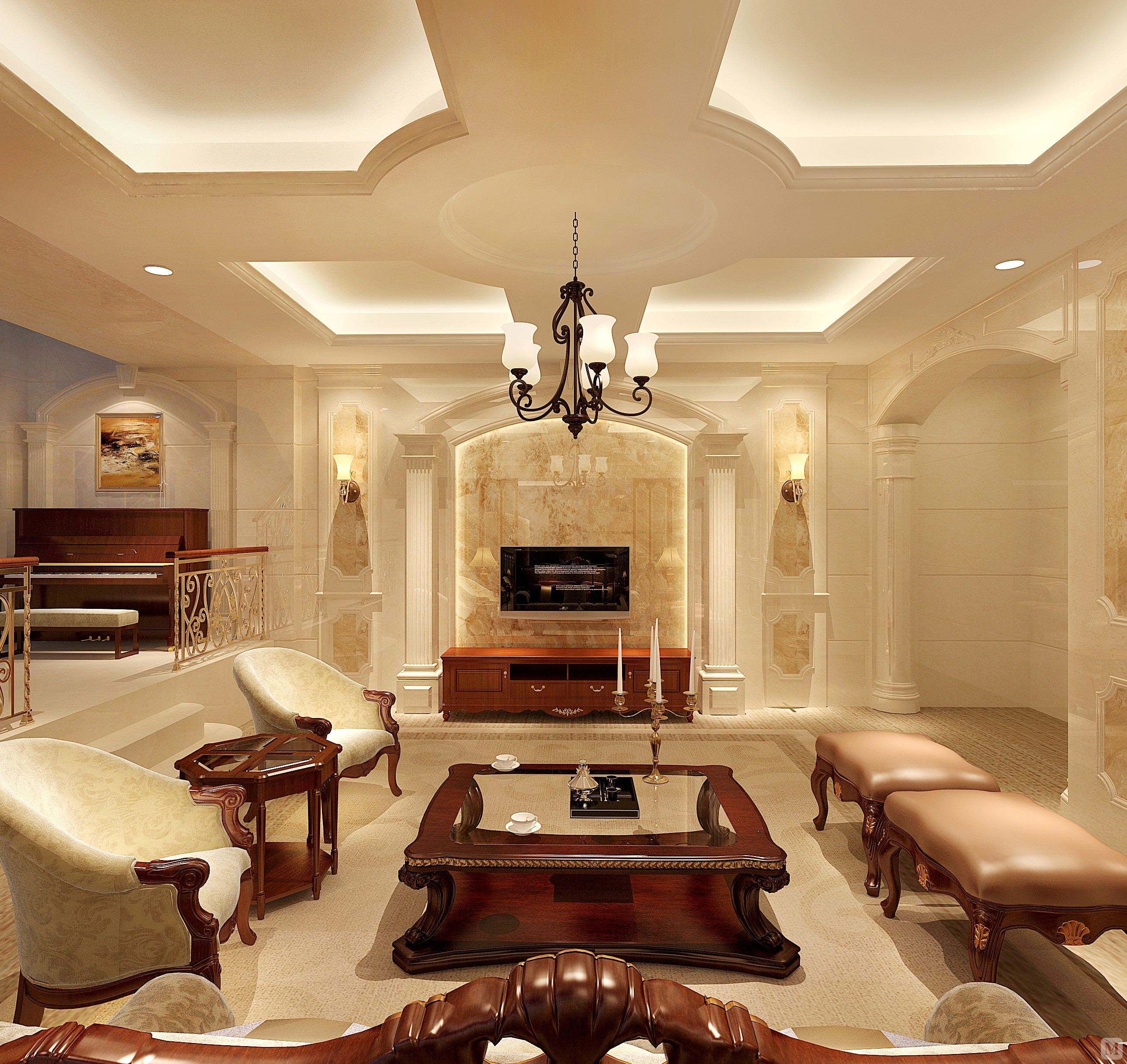 8万498㎡简欧别墅装修泉州凯莱香墅别墅区-红星美凯龙家装效果图