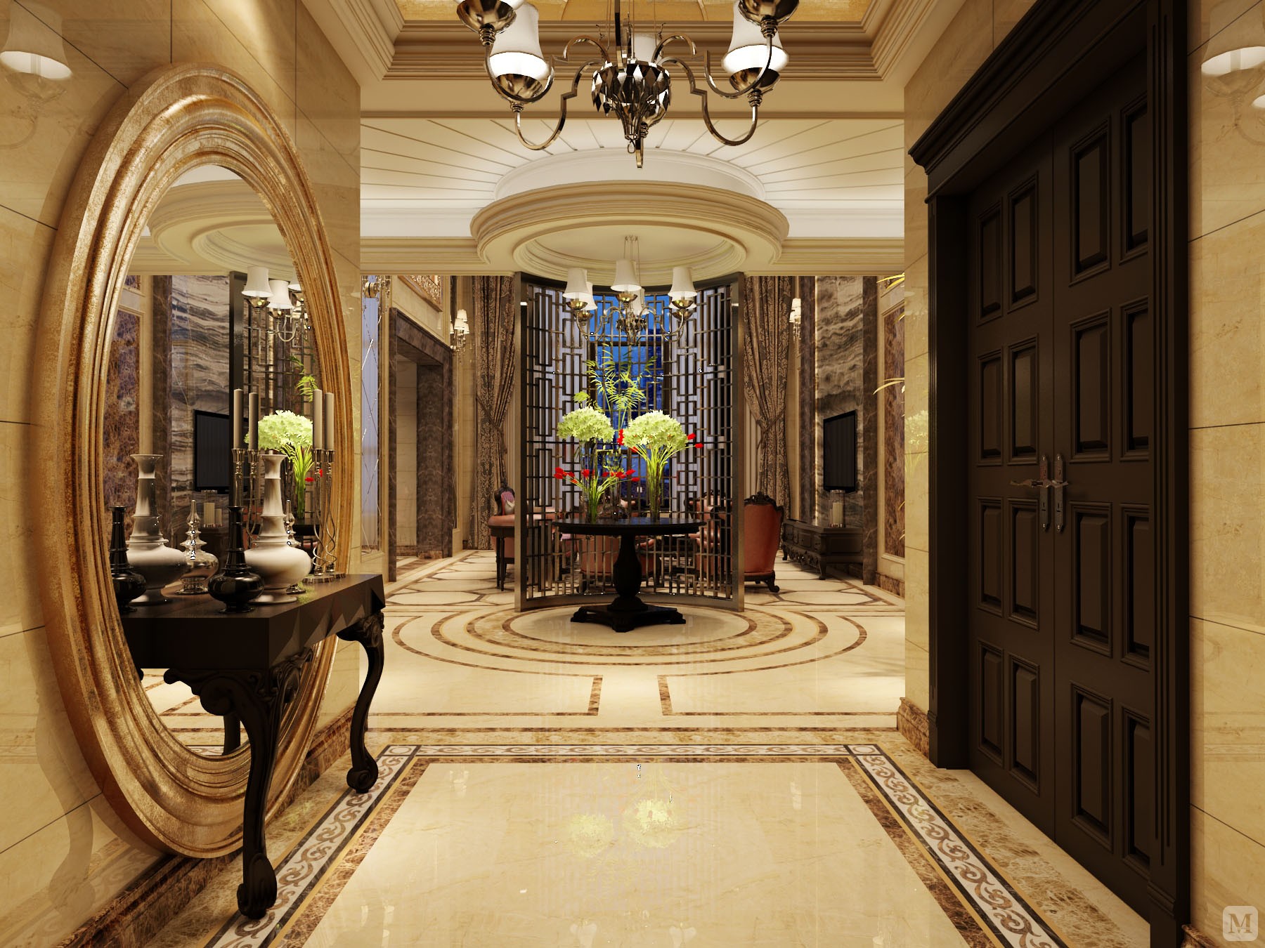 8万624㎡简欧别墅装修哈尔滨保利水韵长滩