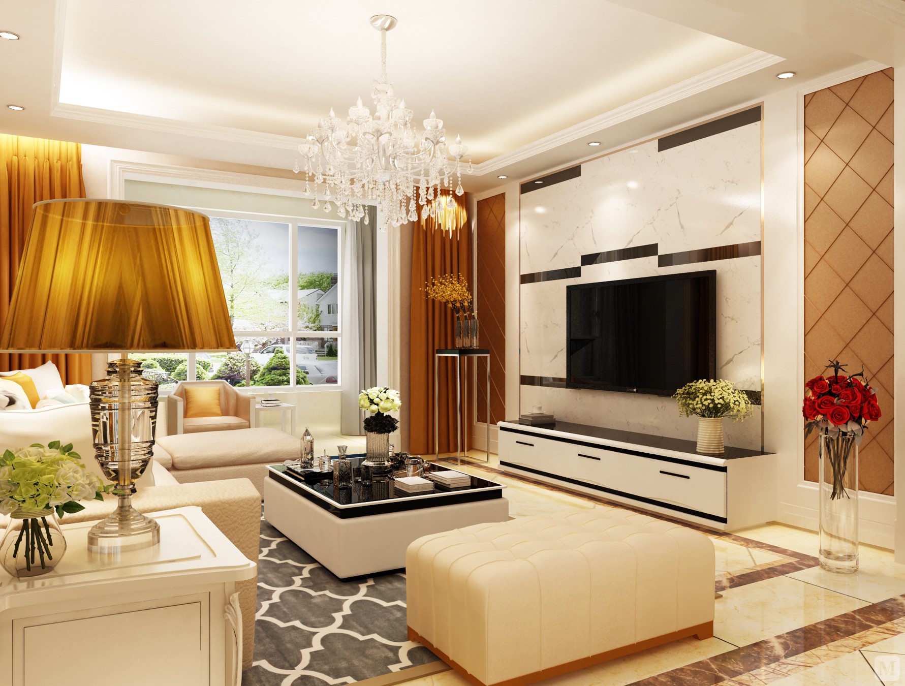 2万139㎡简约三房装修滕州左岸尚景现代简约风格-红星美凯龙家装效果