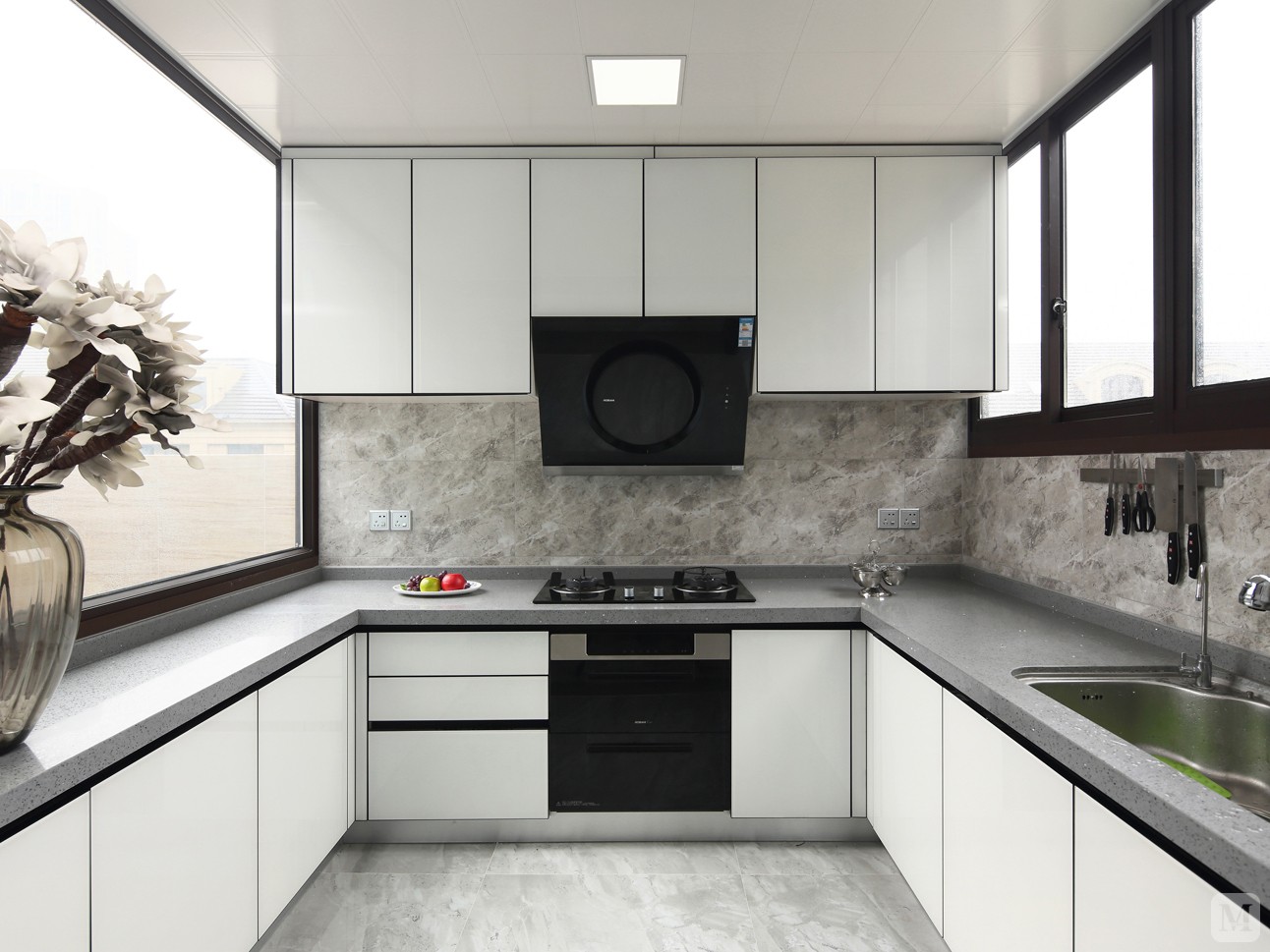 简约厨房吊顶装修效果图