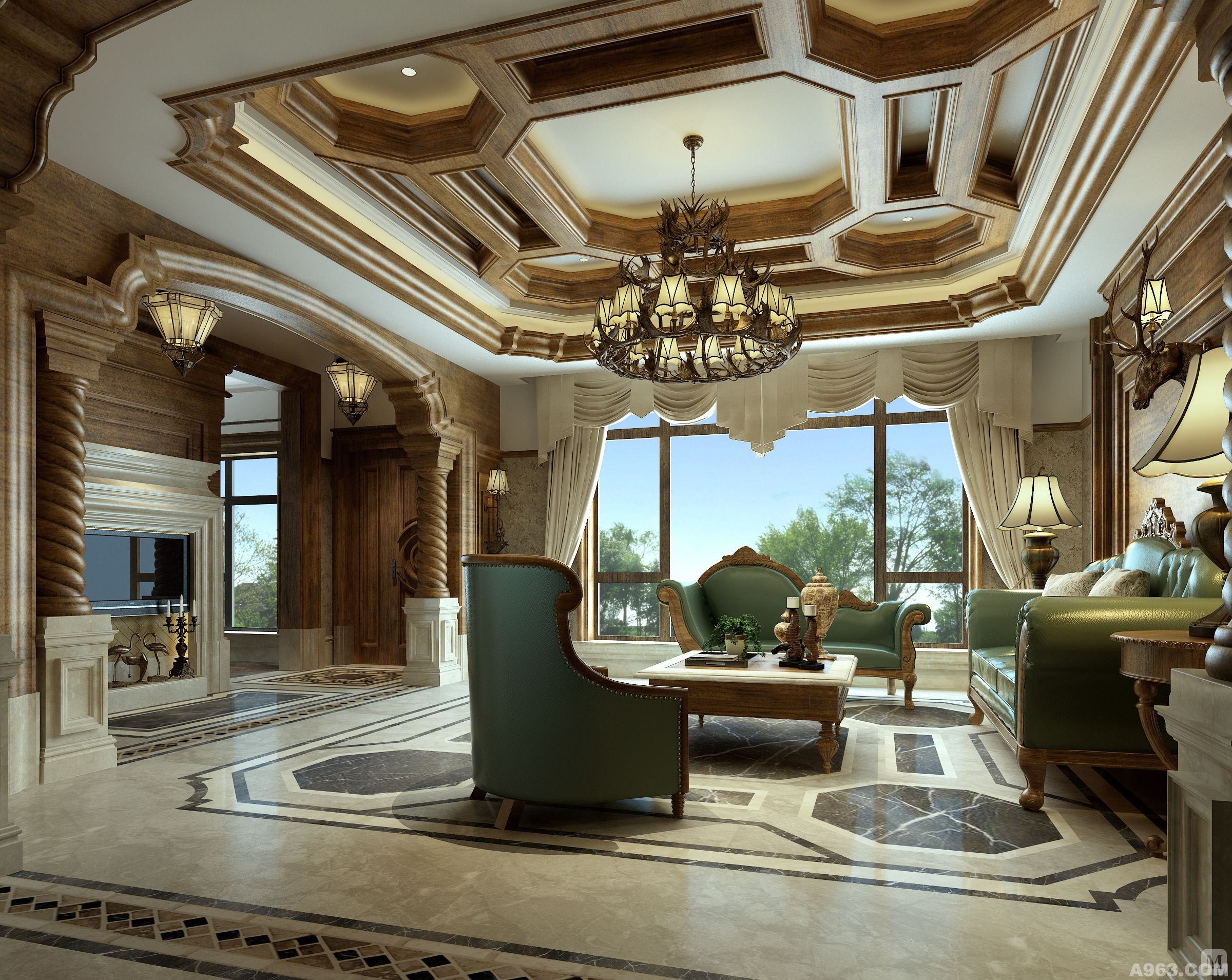 3万160㎡简欧三房装修现代简约欧式风格装修-红星美凯龙家装效果图