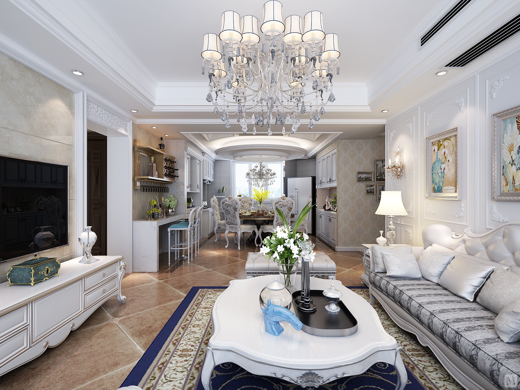 1万122㎡简欧三房装修魅力简欧 气质呈现