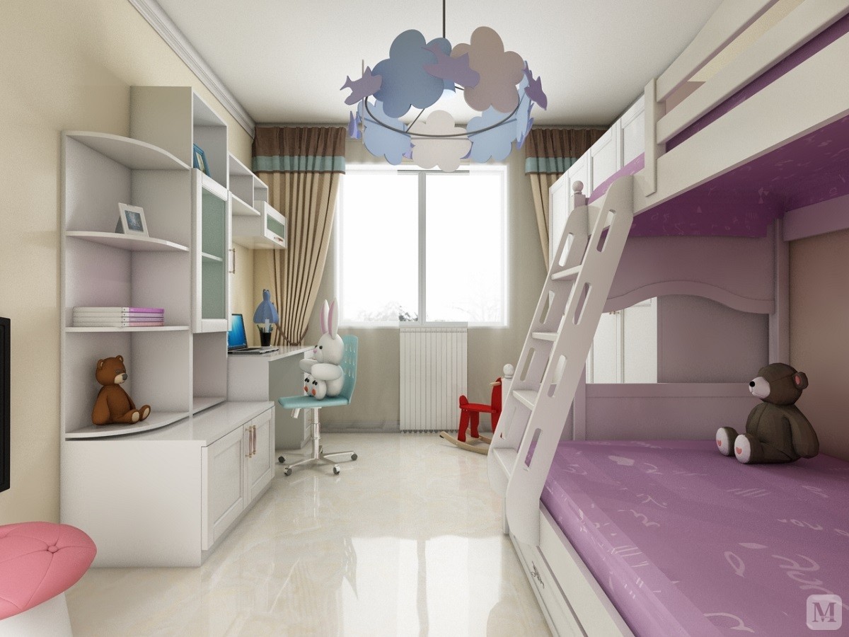 简约儿童房吊顶装修效果图