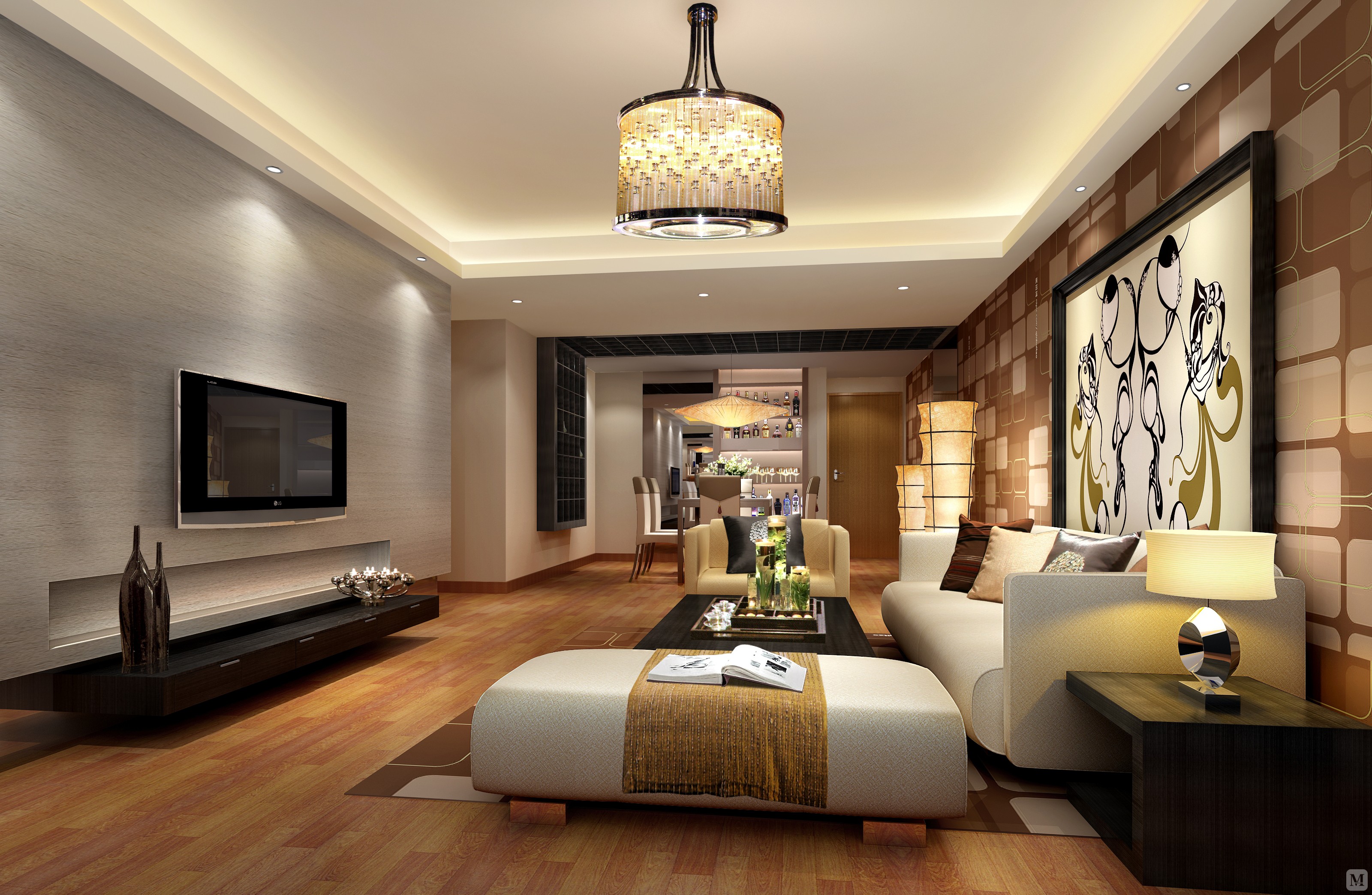 9万104㎡简约三房装修深圳龙岗万科翰邻城-红星美凯龙家装效果图