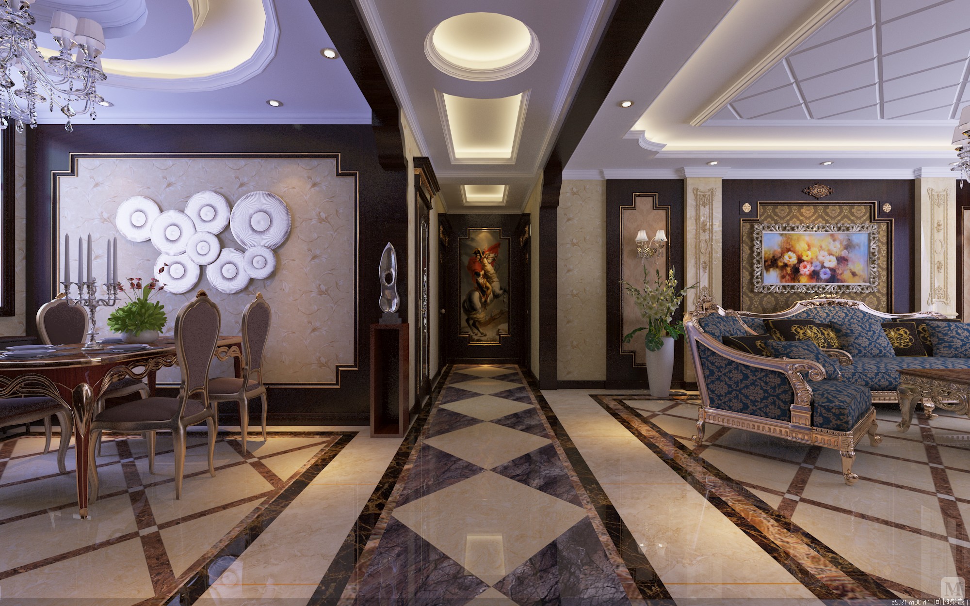 4万137㎡简欧三房装修辛集时代华府.