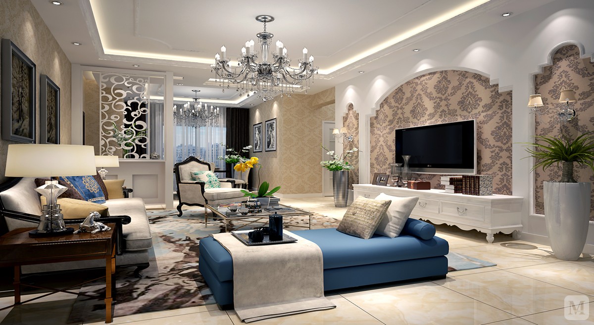 9万130㎡简欧三房装修家喻五洲6栋2-1