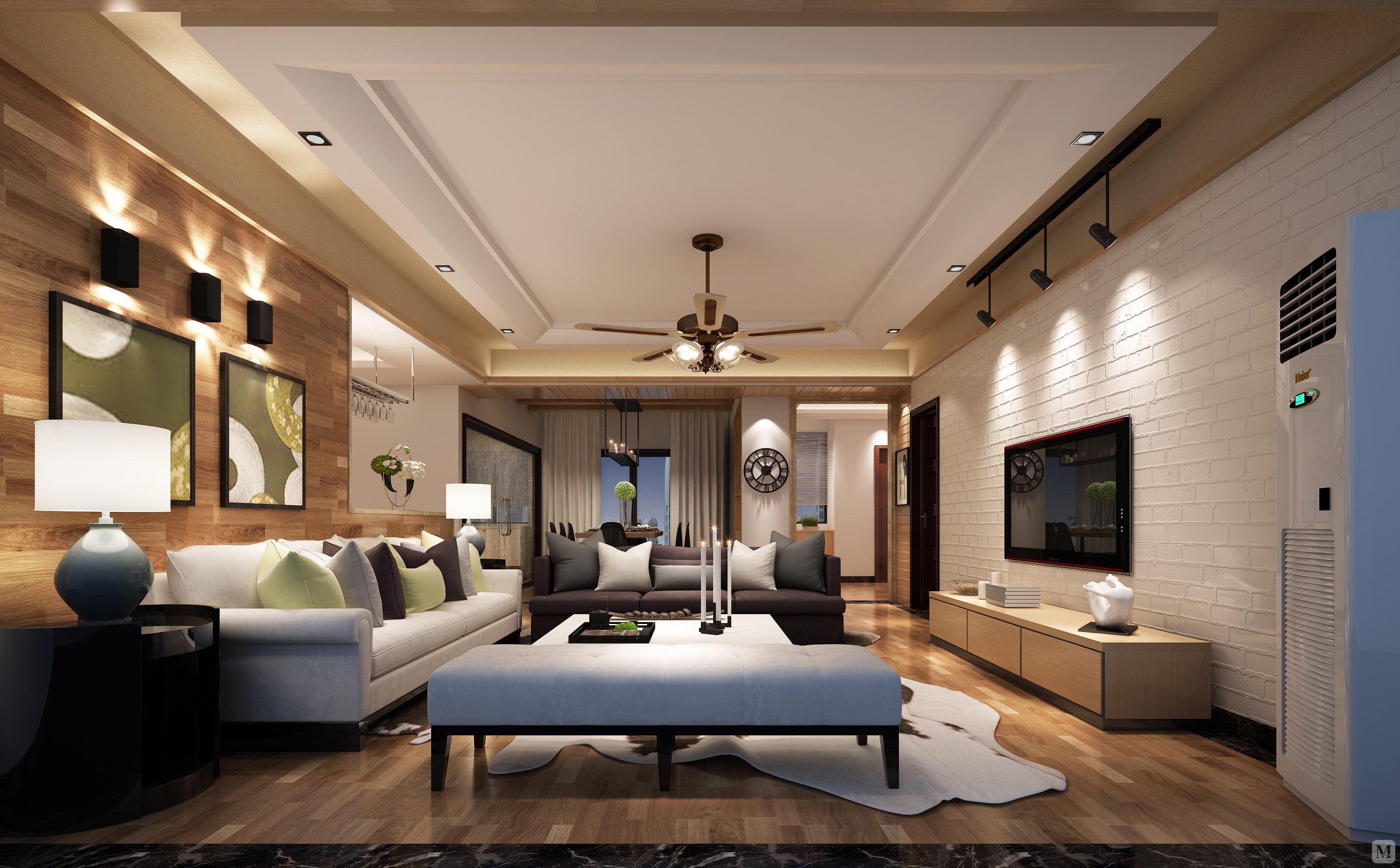 24.0万132㎡简约三房装修泉州市丰泽区光明城效果图