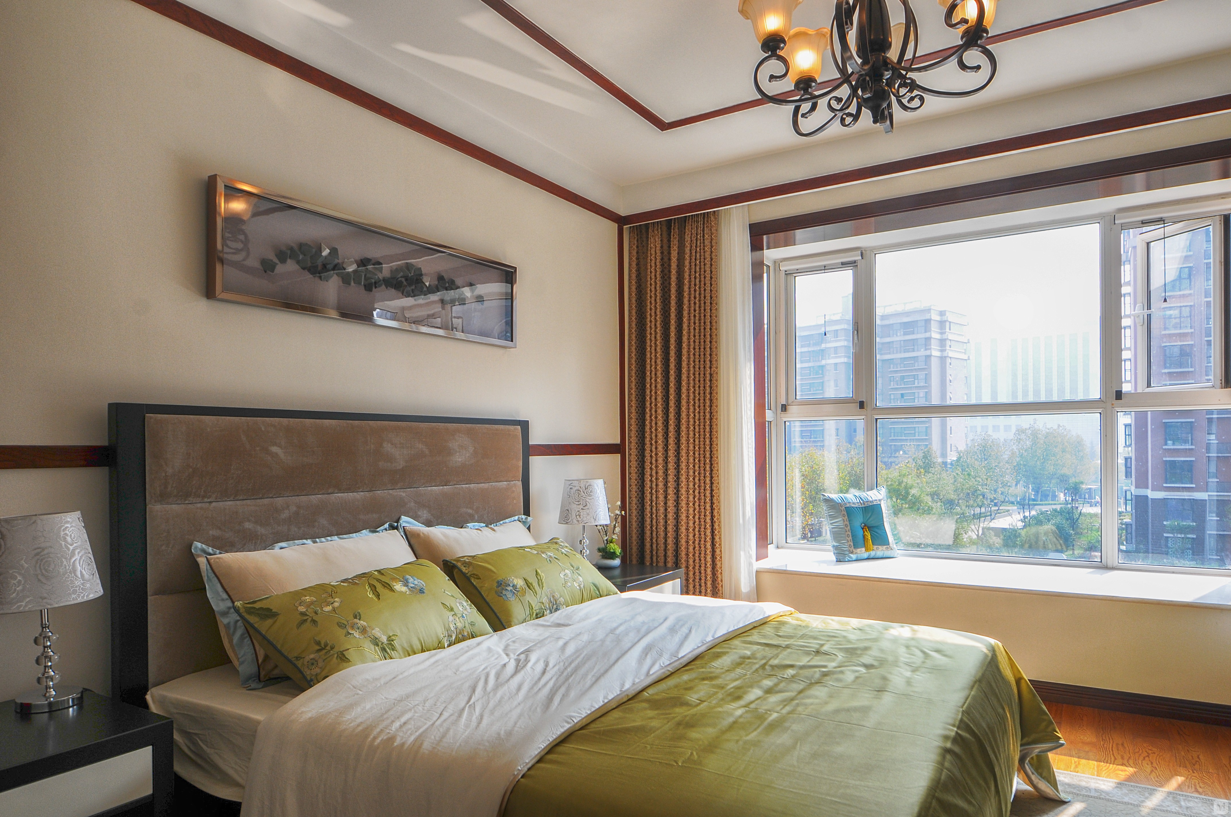 5万245㎡中式四房装修山水泉城-新中式样板间