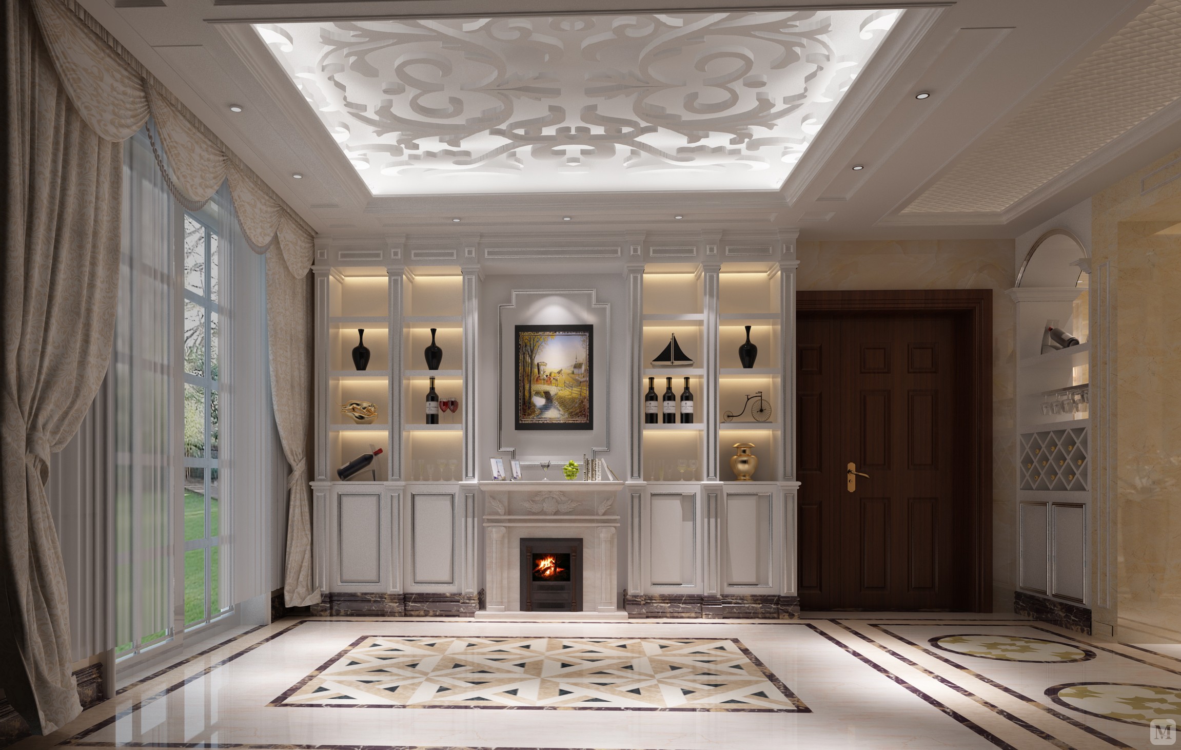 本案的欧式新古典风格兼容华贵典雅与时尚现代,既有怀古的浪漫情怀,又