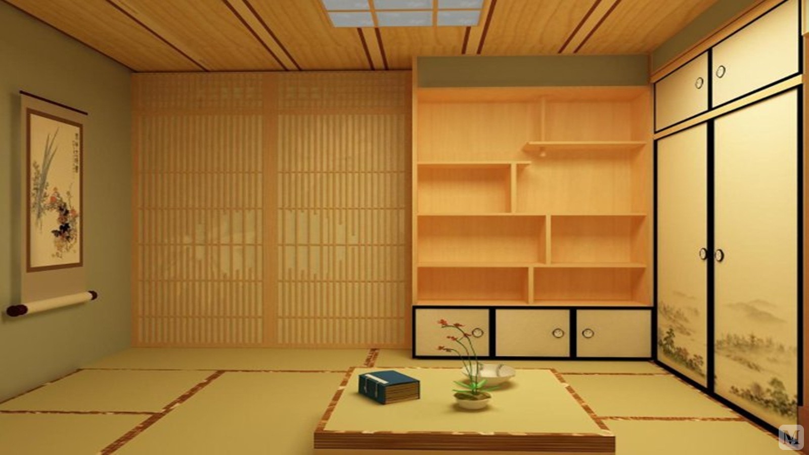 20.5万104㎡日式二房装修沧海苑日式风格设计