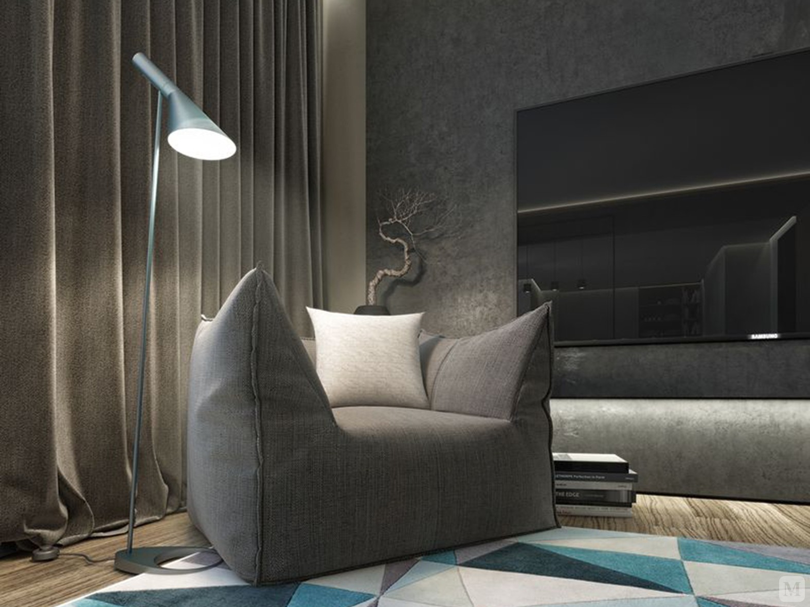 1万72㎡简约三房装修蓝光coco蜜园 现代简约风