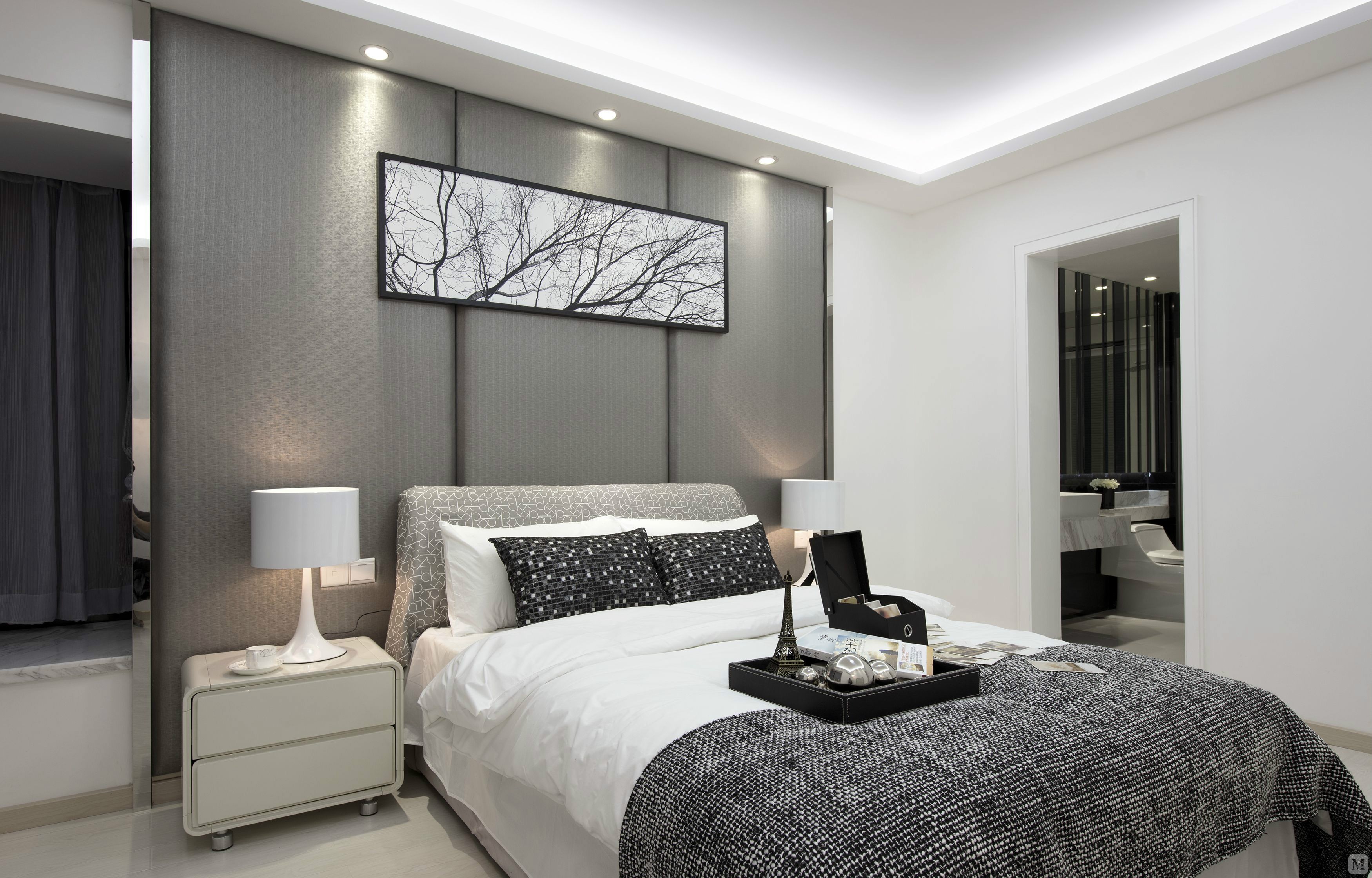 5万135㎡简约三房装修统一而又不失情趣的现代简约风格