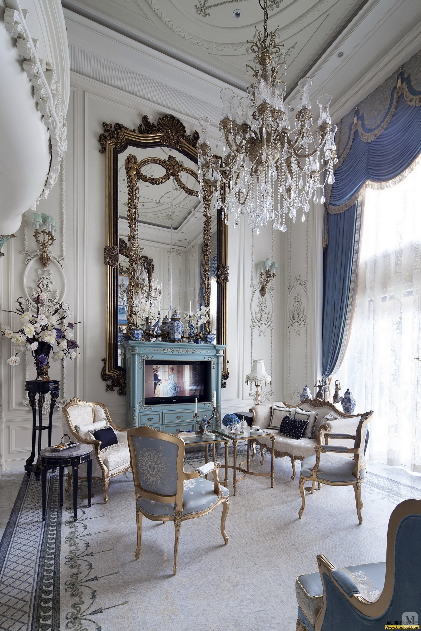 0万274㎡混搭别墅装修浪漫唯美法式风格-红星美凯龙家装效果图