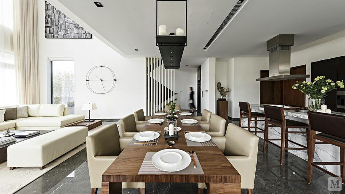 3万101㎡简约三房装修128平现代简约复式-红星美凯龙家装效果图