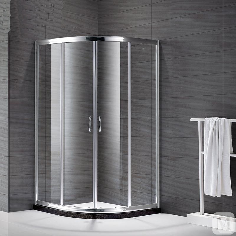 朗斯 lens朗斯淋浴房定制整体弧形钢化玻璃浴室屏风隔断