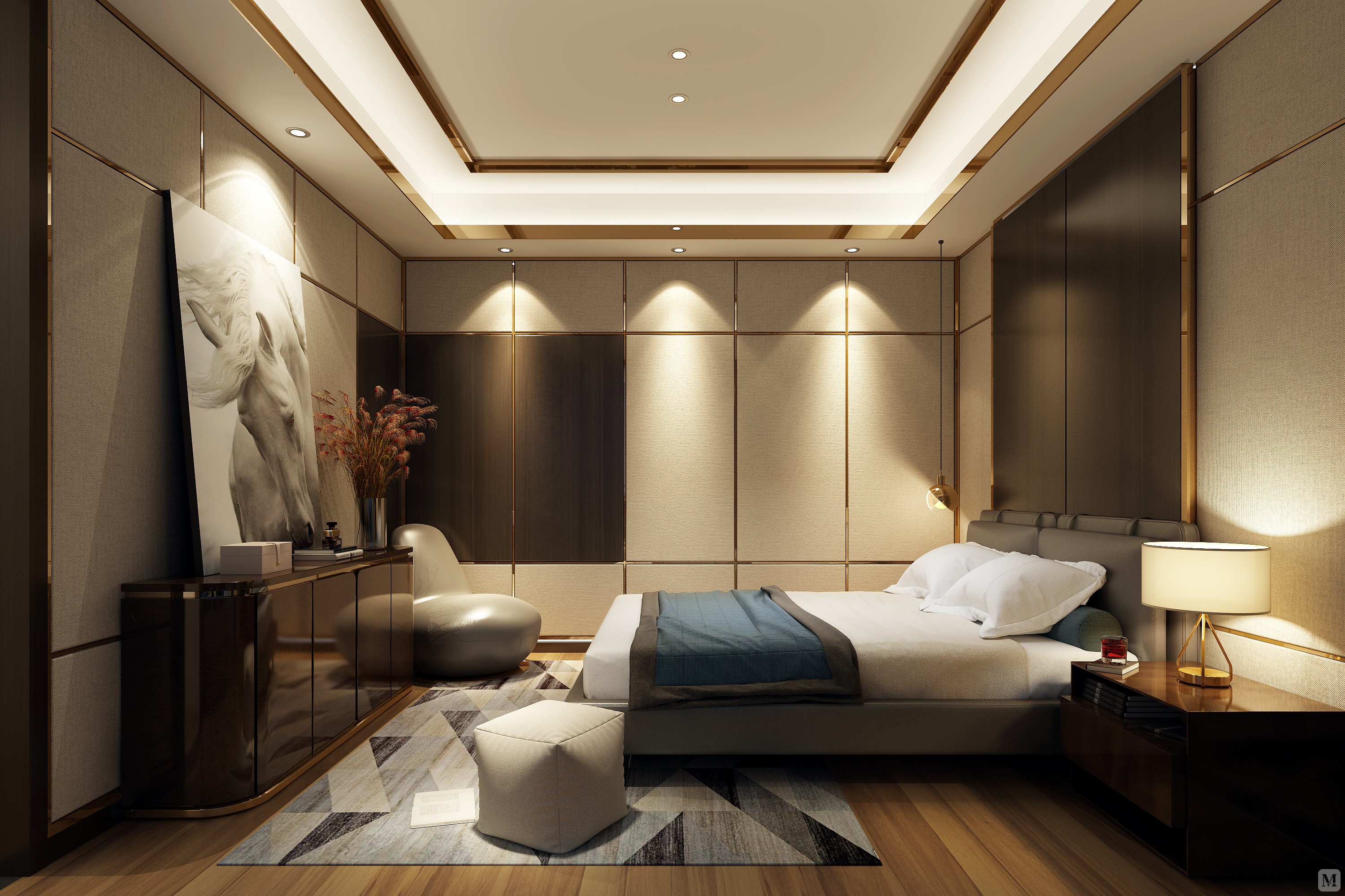 简约卧室吊顶装修效果图