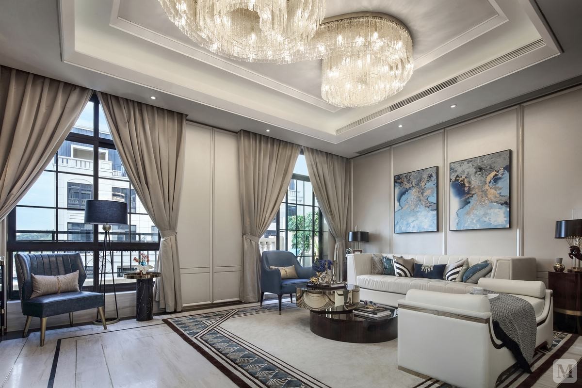 1万280㎡混搭别墅装修中金海棠湾 轻奢大都会风格