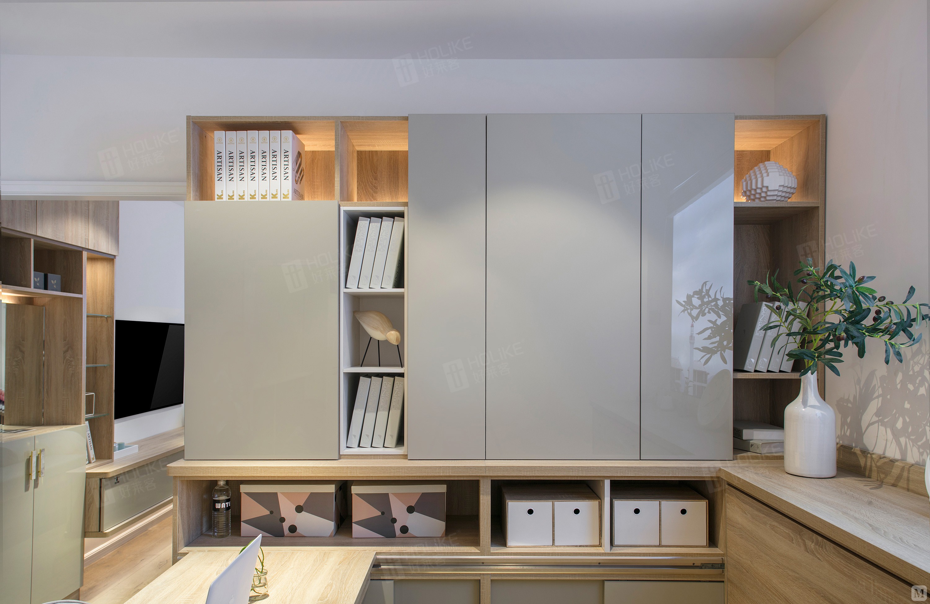 好莱客 开门柜柜体板 现代系列书柜 好莱客衣柜