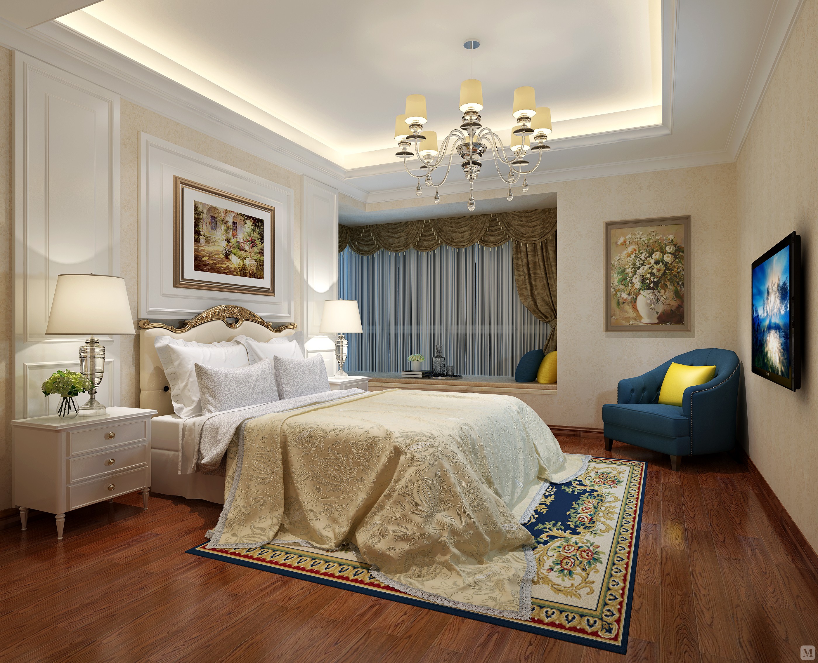 简欧卧室衣柜装修效果图