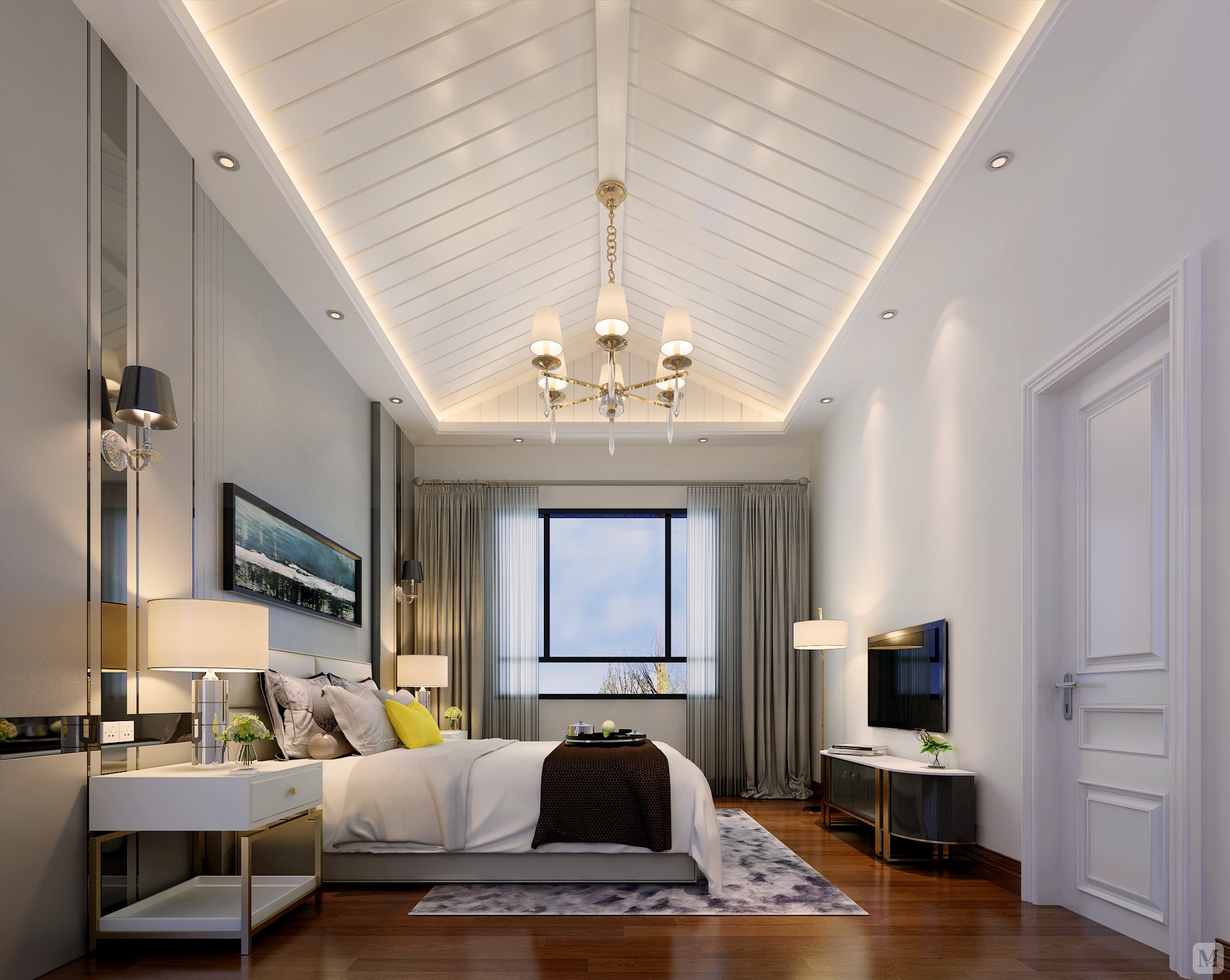 213-213转2 中式儿童房床装修效果图 图片信息 中式儿童房吊顶窗帘床