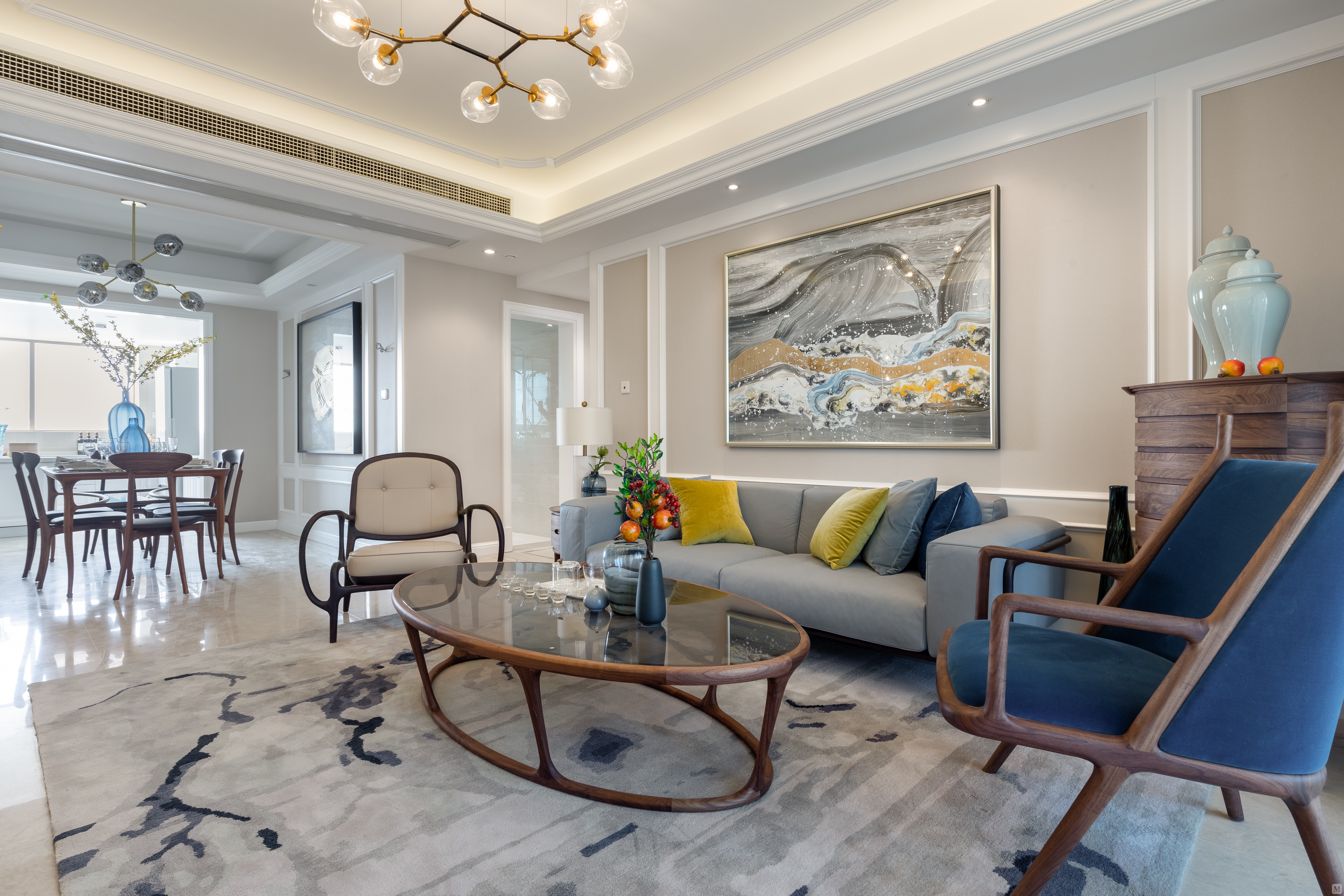 新古典客厅沙发装修效果图