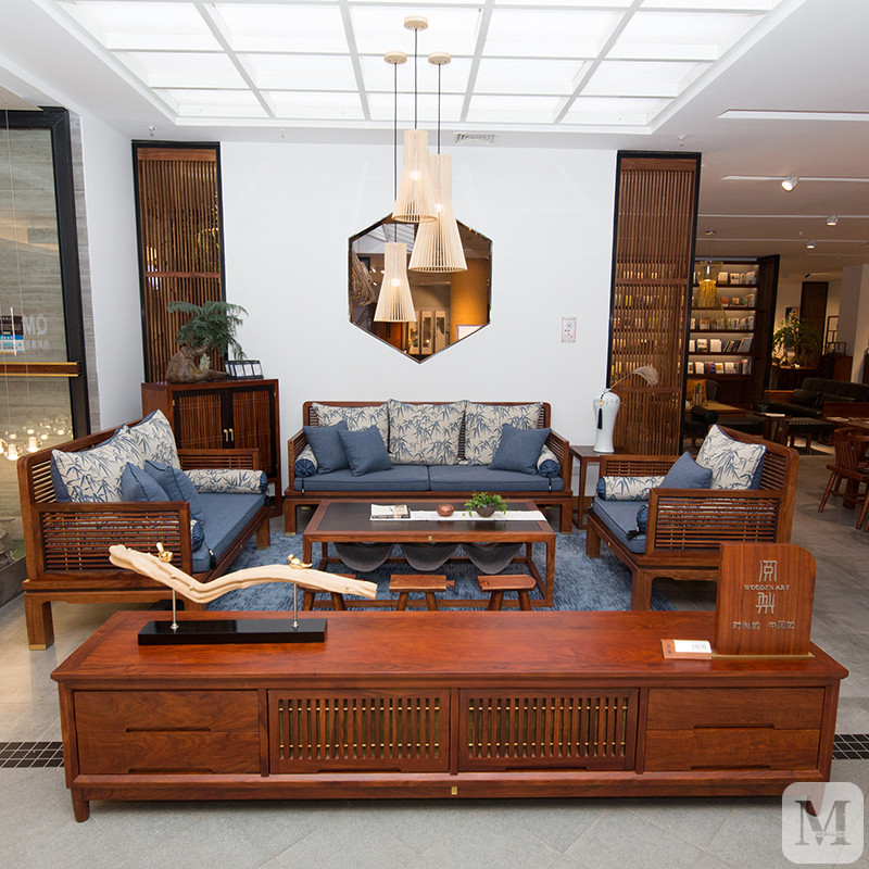 阅梨刺猬紫檀pterocarpuserinaceus禅意单人位沙发s1015