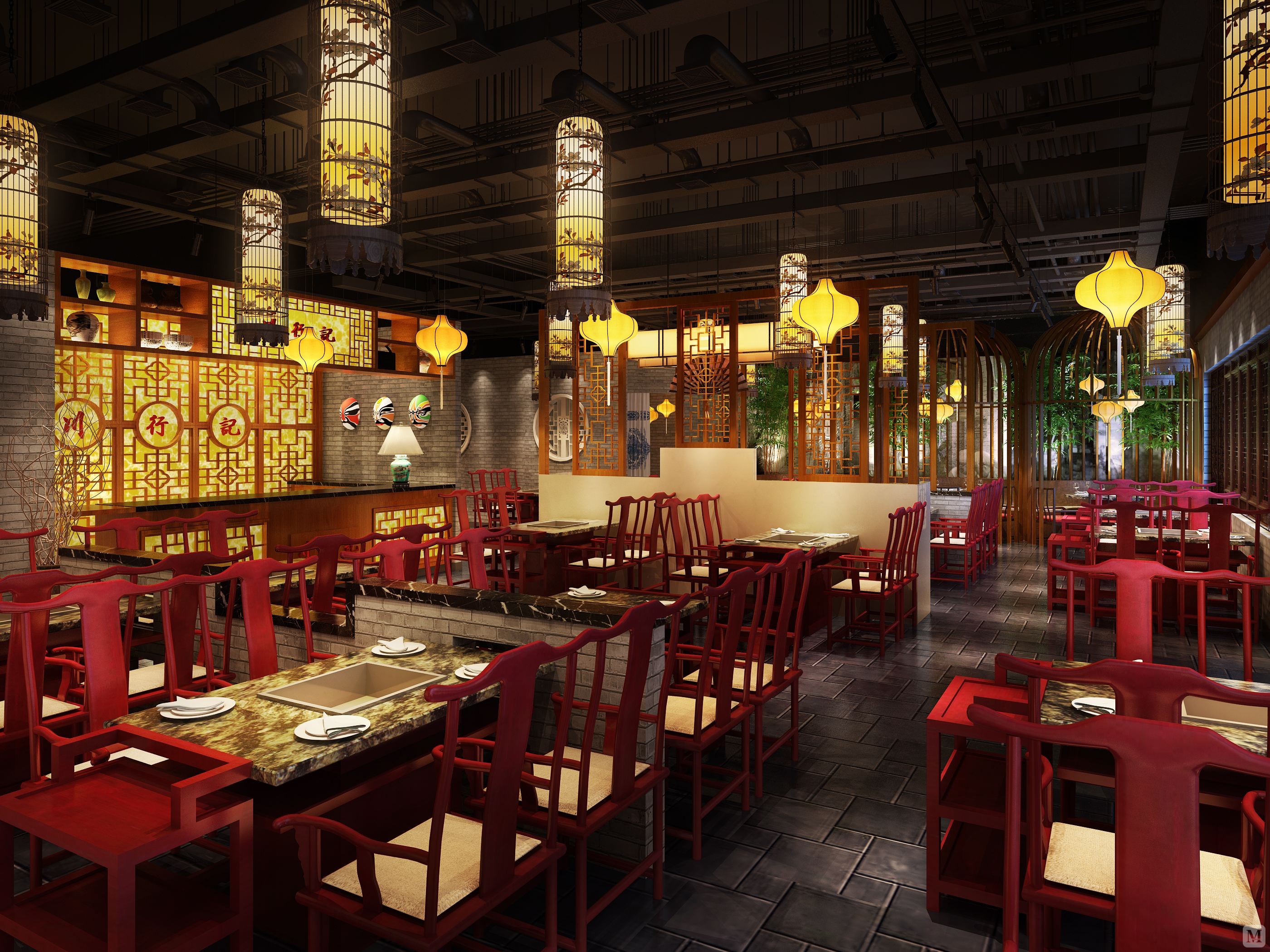 重庆火锅店效果图,重庆火锅店装修介绍