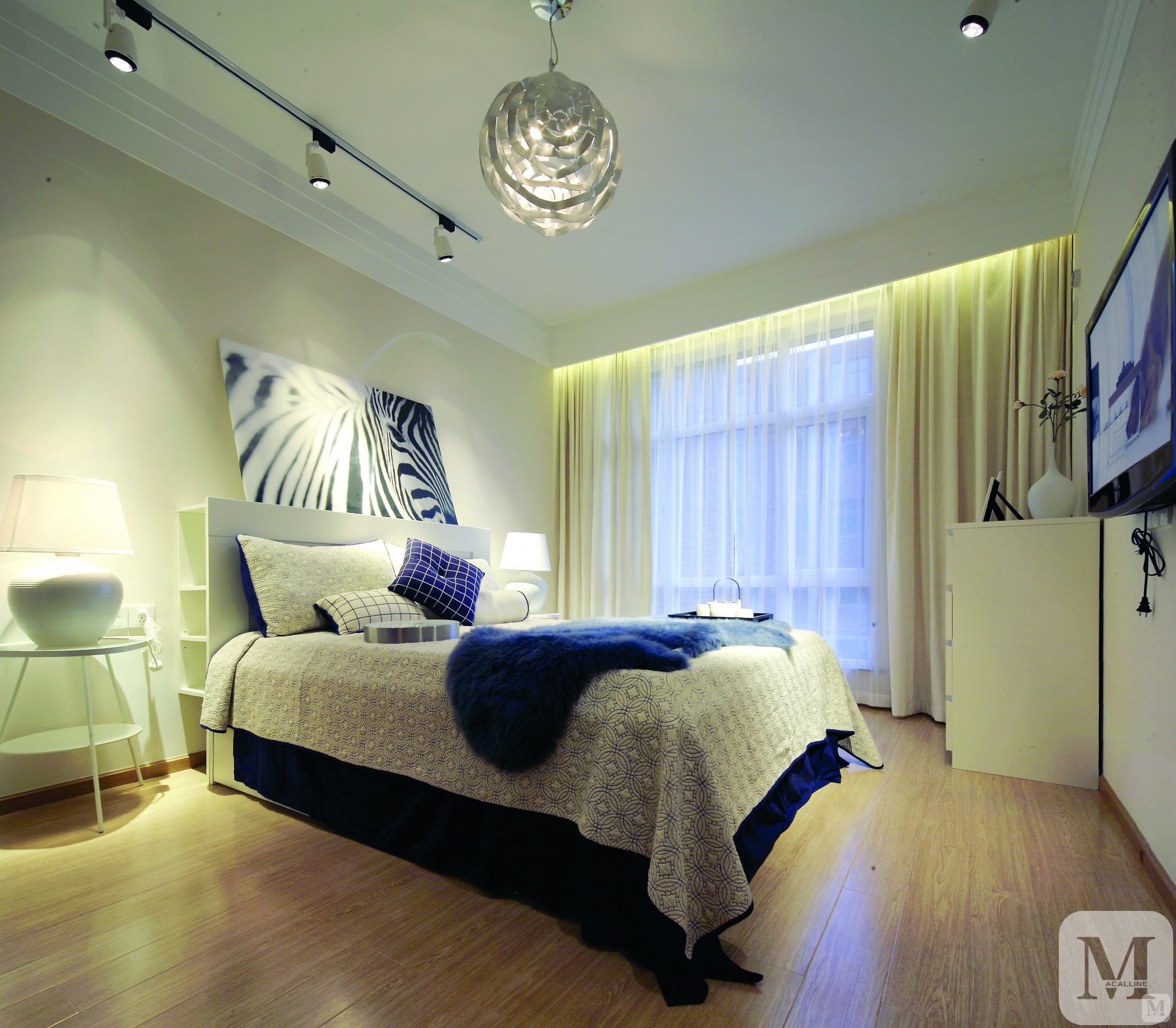 简欧卧室吊顶装修效果图