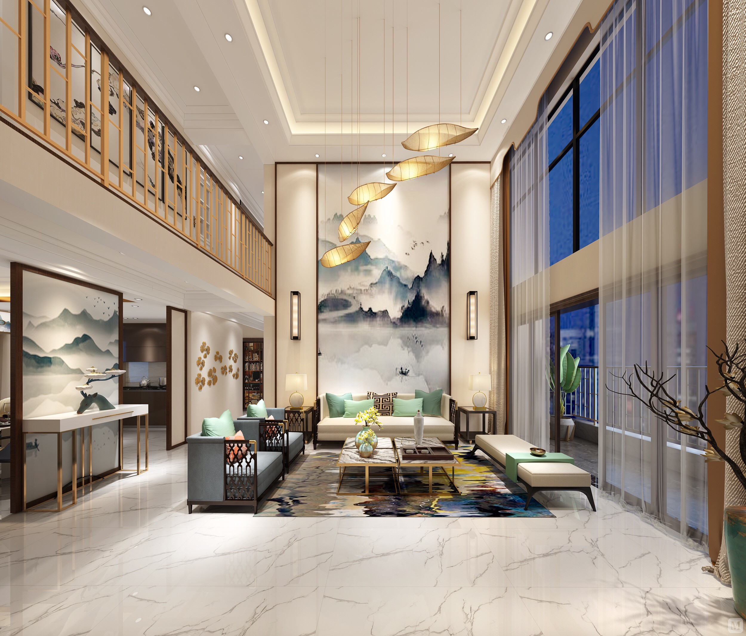 中式客厅沙发装修效果图