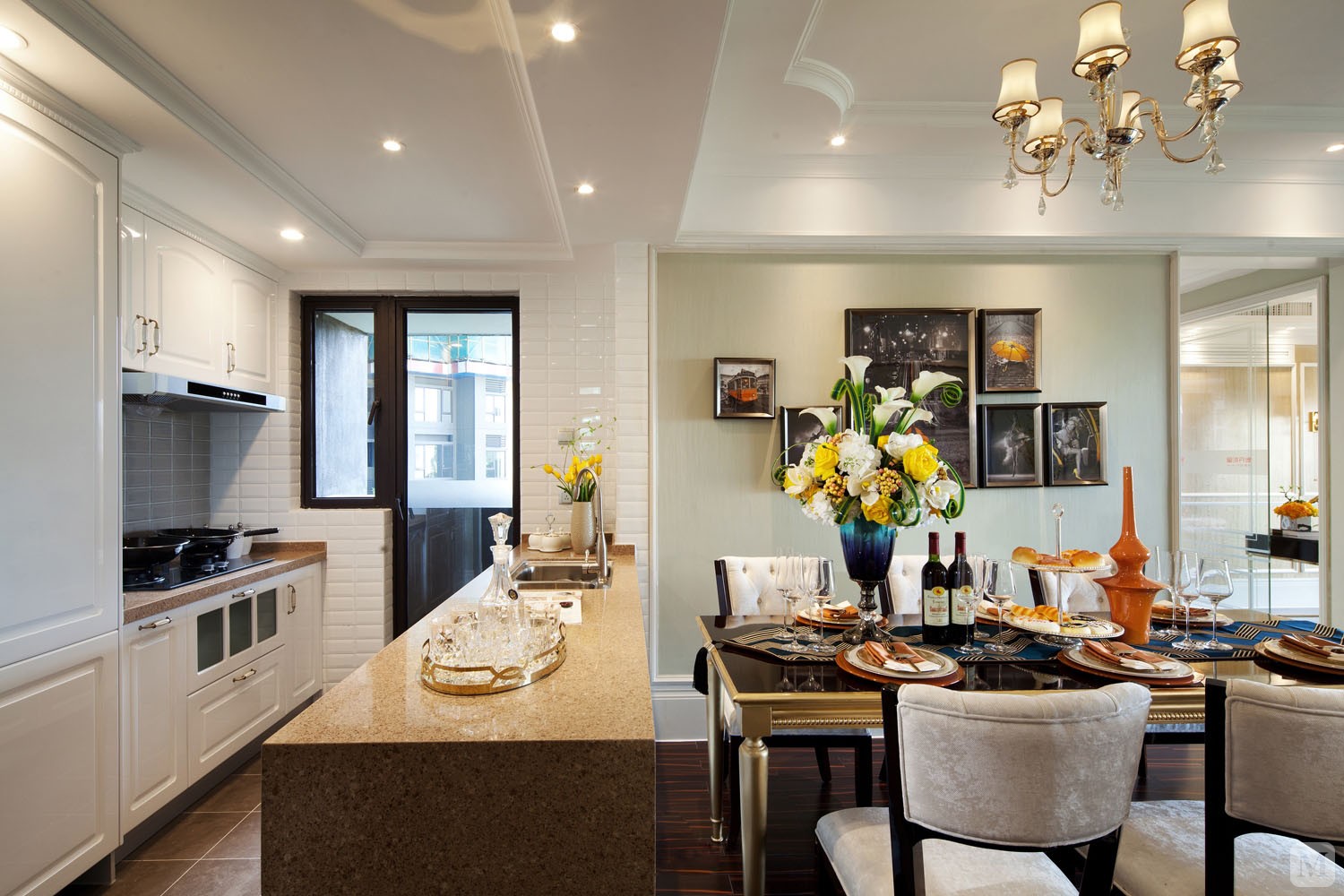 新古典厨房吊顶装修效果图