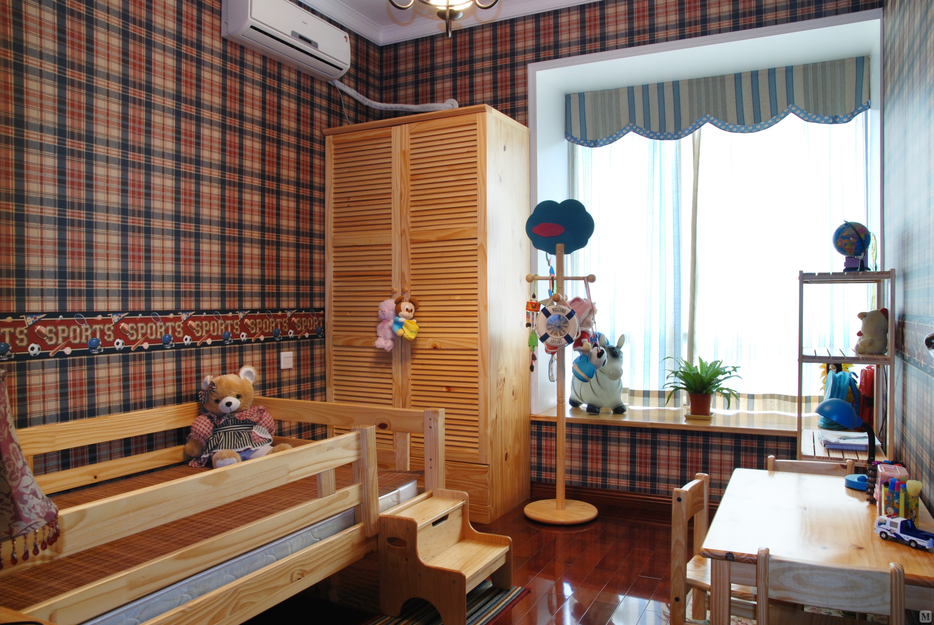 美式儿童房床装修效果图