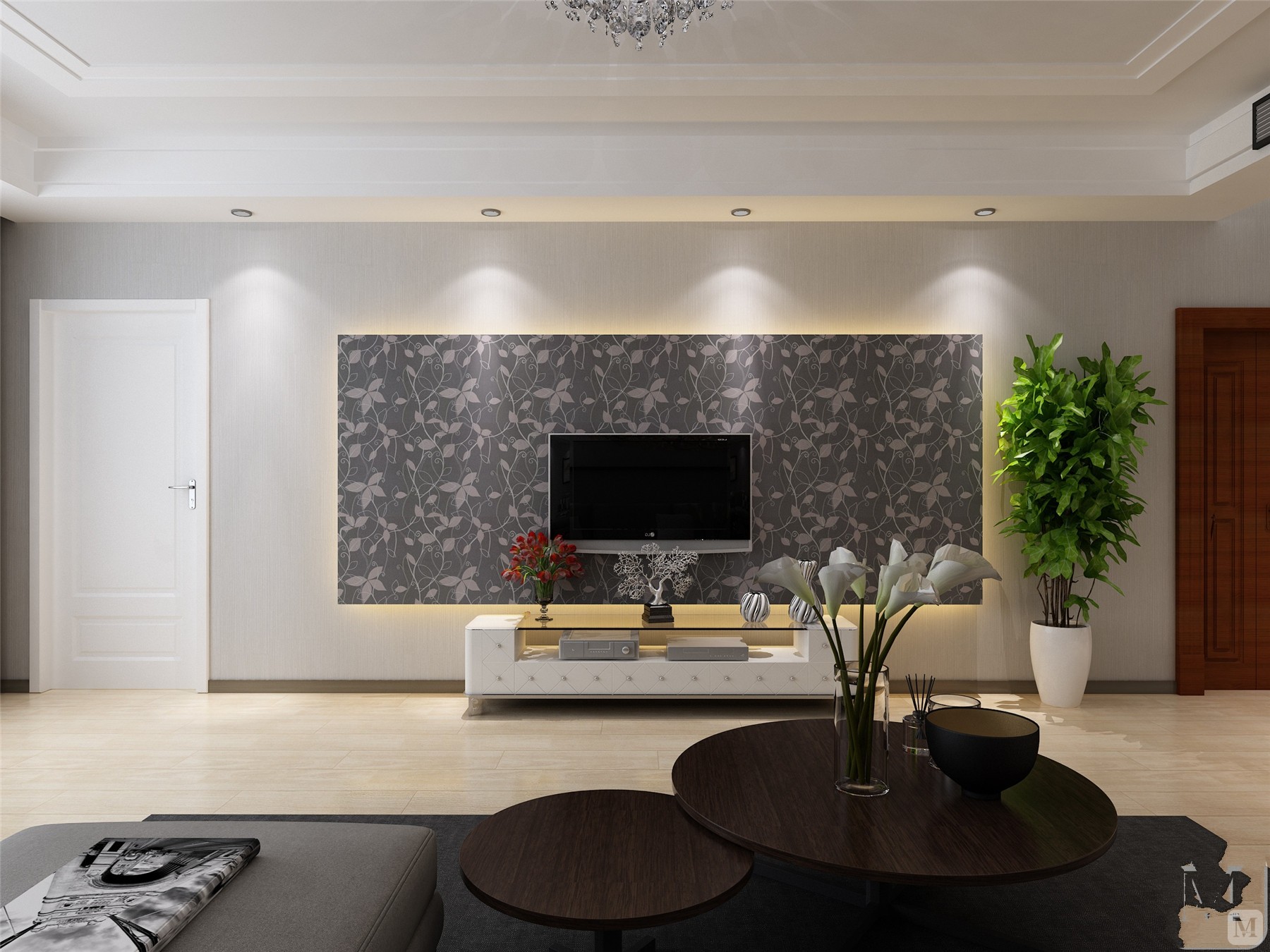 简约客厅背景墙装修效果图
