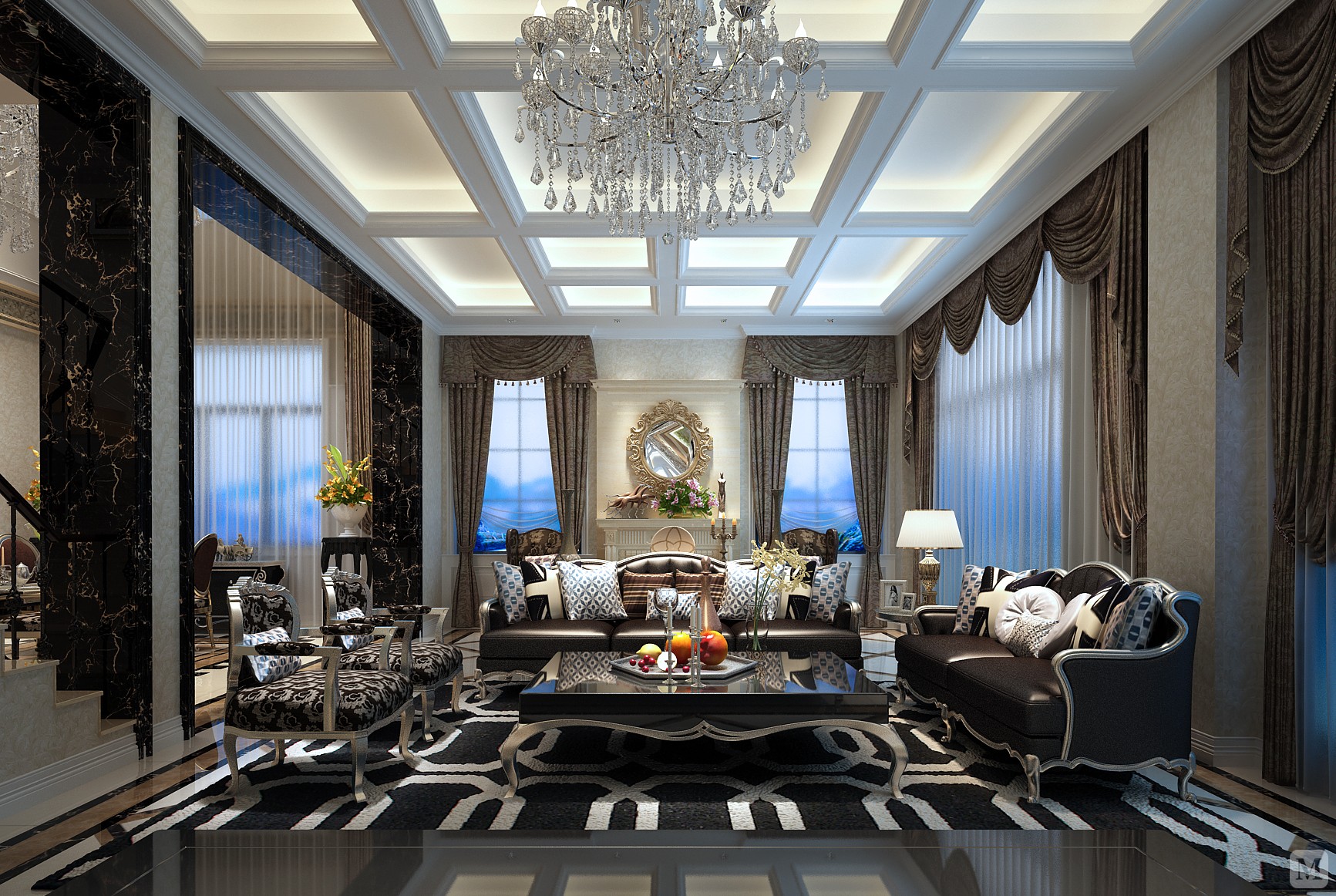 新古典主义的设计风格其实是经过改良的古典主义风格.