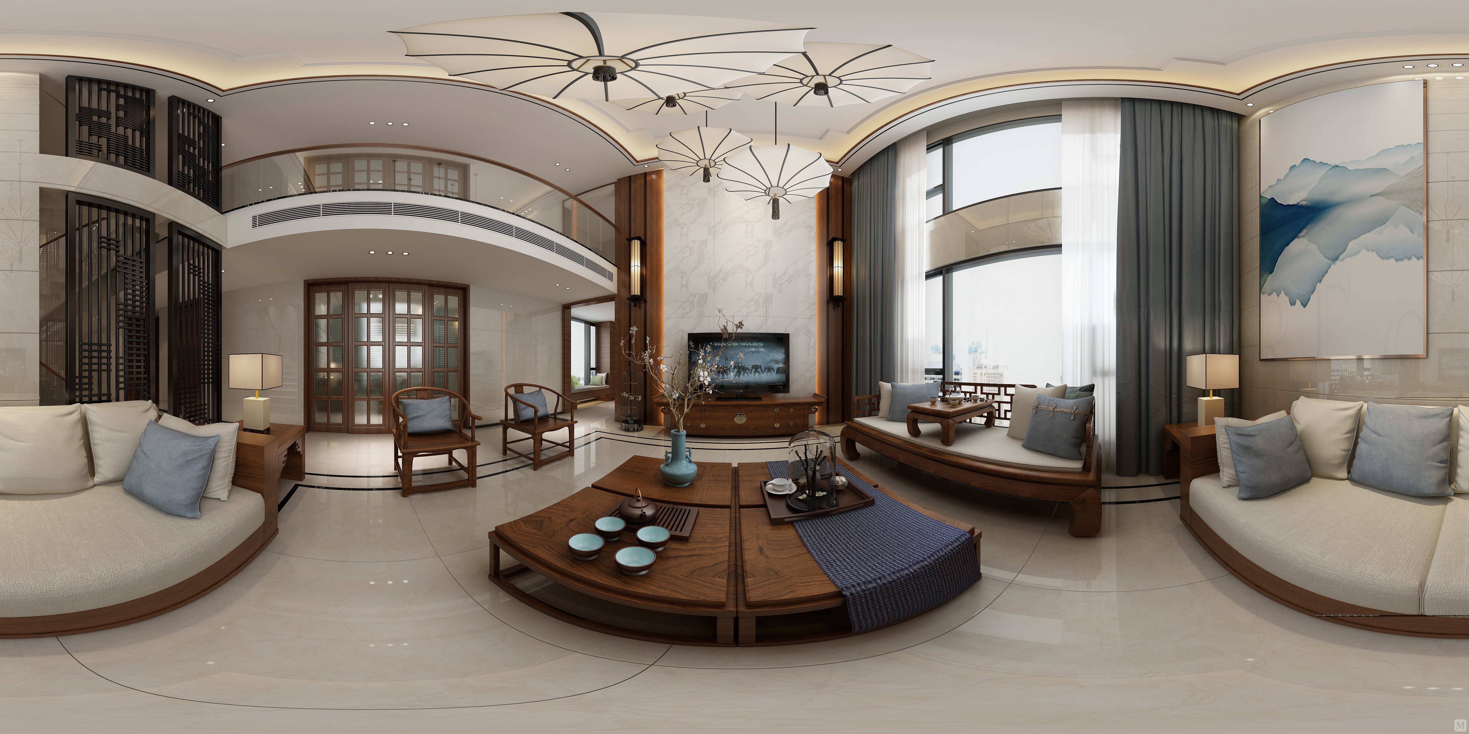 6万260㎡中式别墅装修维多利亚楼中楼案例分享