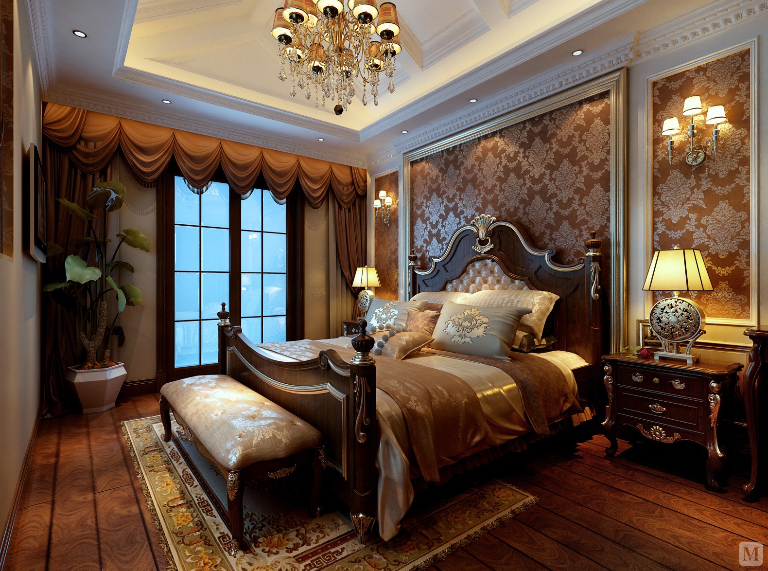 72.3万351㎡美式复式装修自建别墅美式新古典风格-红星美凯龙家装效果