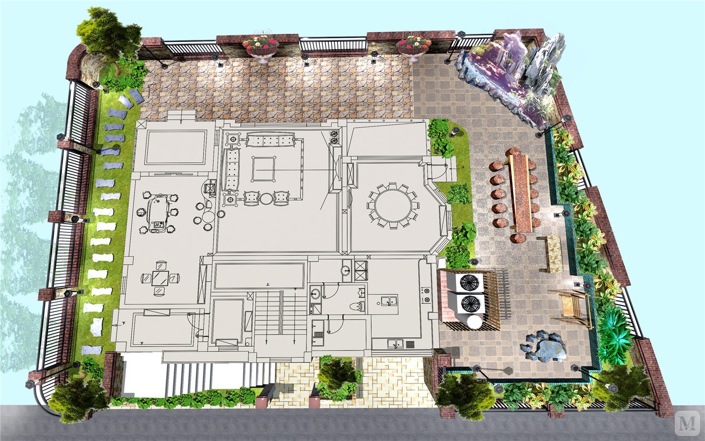 8万450㎡美式别墅装修金门湾大德沙美式风格