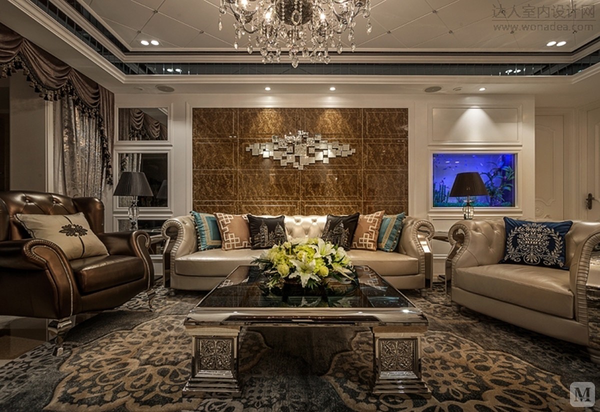 31.7万148㎡简欧三房装修奢华风的欧式风格