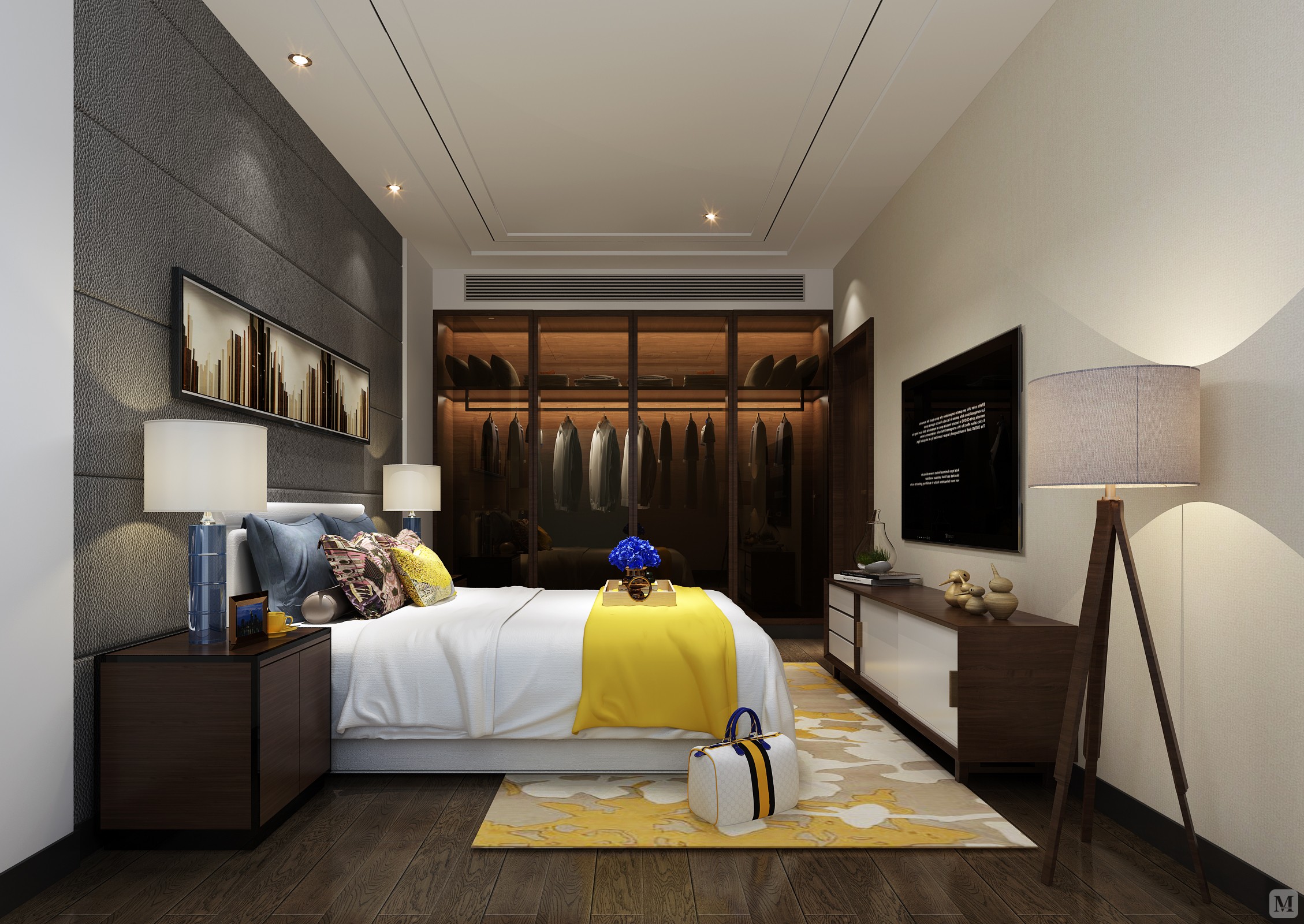 5万201㎡简约四房装修皇都花园简约风格设计