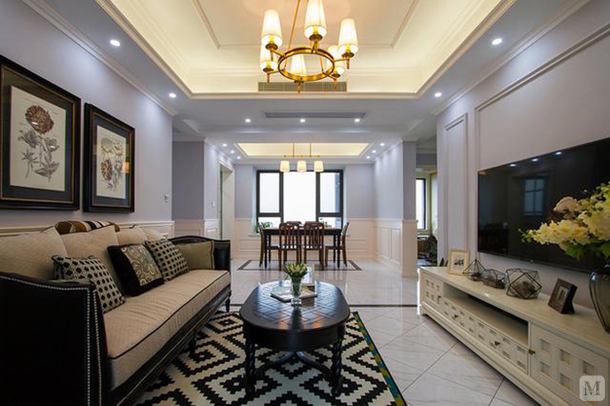 简约三房装修经济实用舒适体现一定的文化品味-红星美凯龙家装效果图