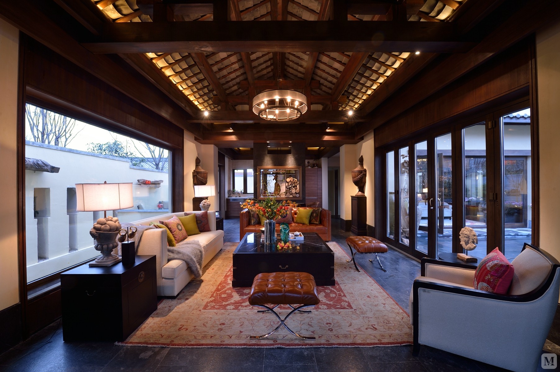 中式客厅背景墙装修效果图