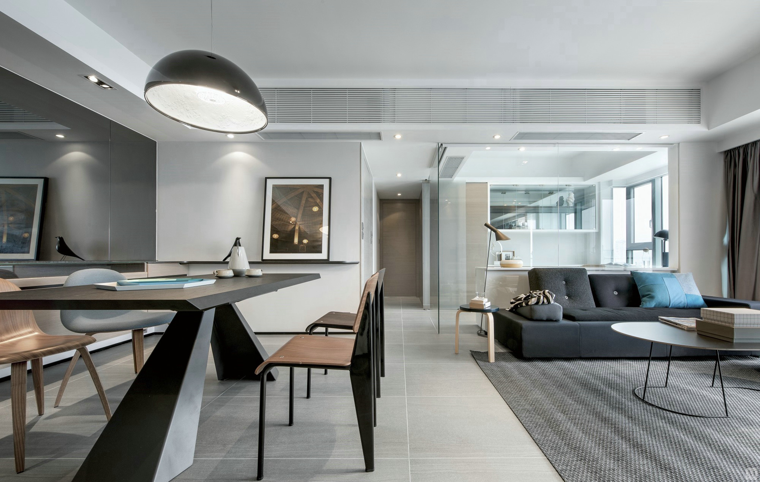 简欧客厅背景墙装修效果图