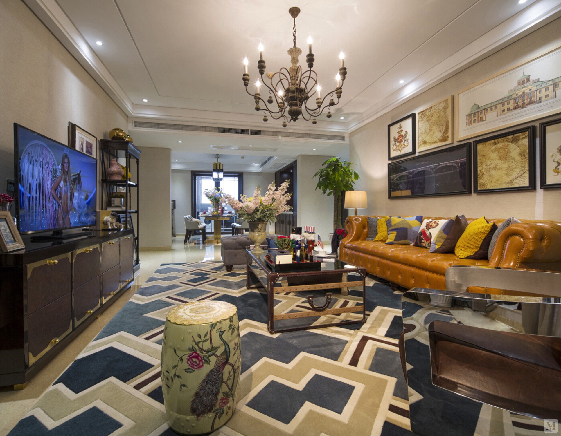 17.7万86㎡美式二房装修望园西里暖情美式简约