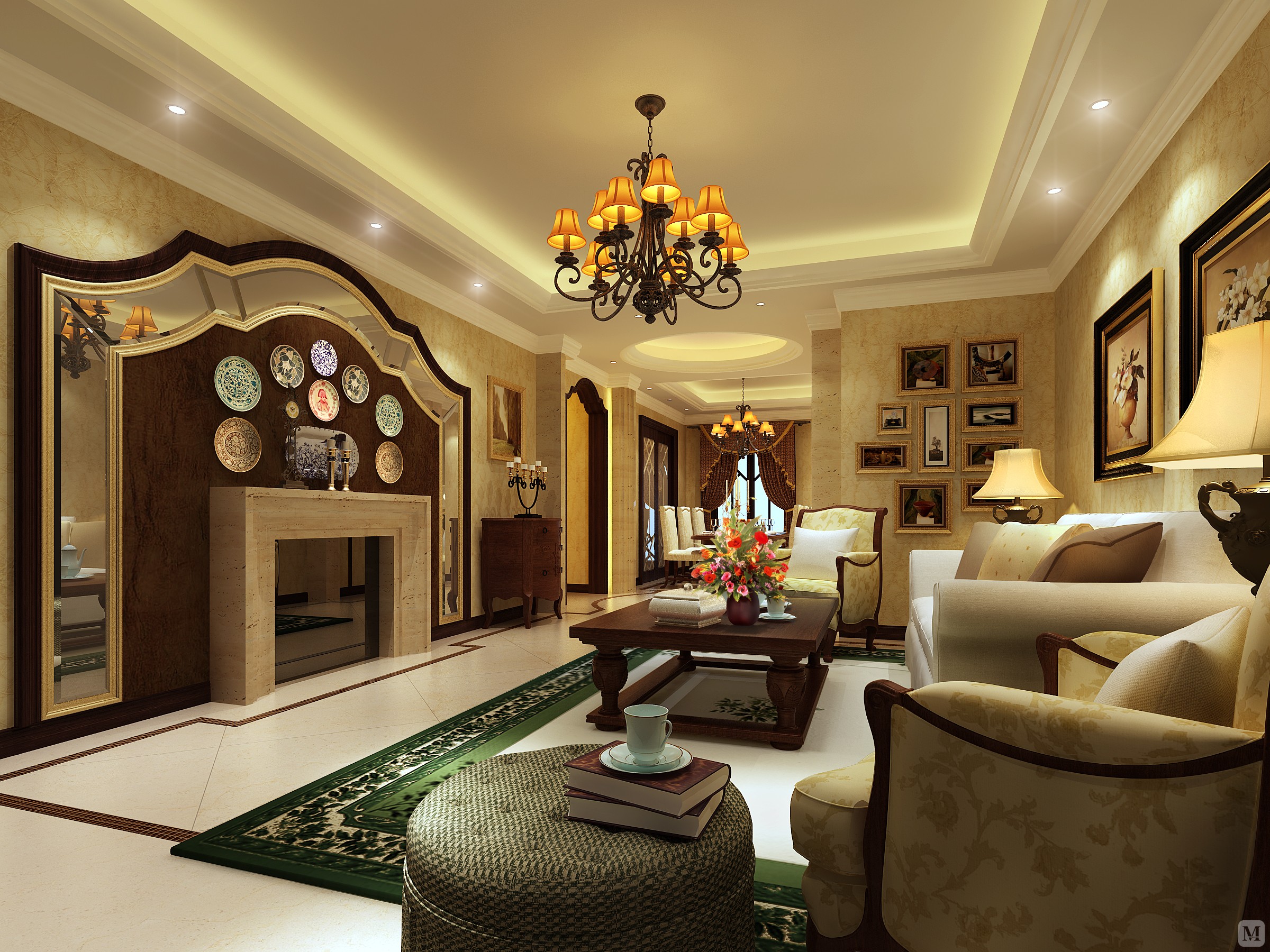 田园风格又称美式乡村风格,美式乡村风格突出了生活的舒适和自由.