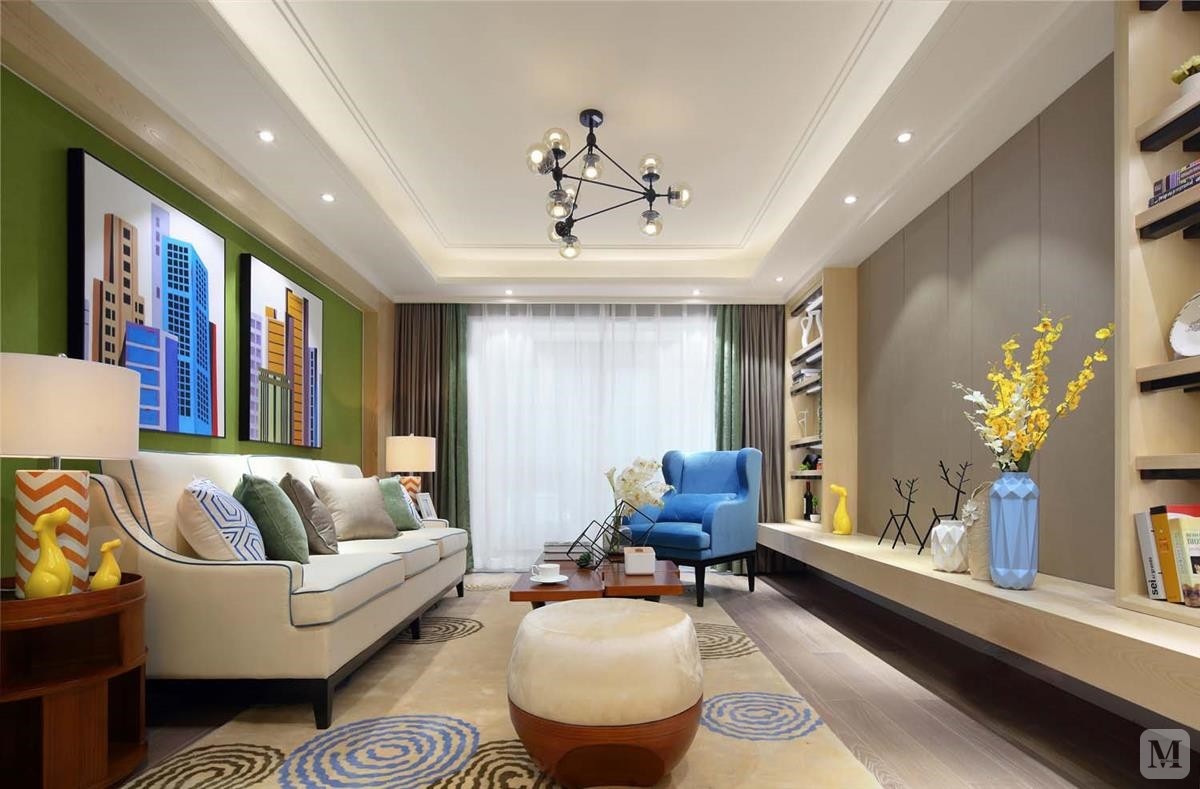 9万71㎡简约二房装修现代风精品简约住宅