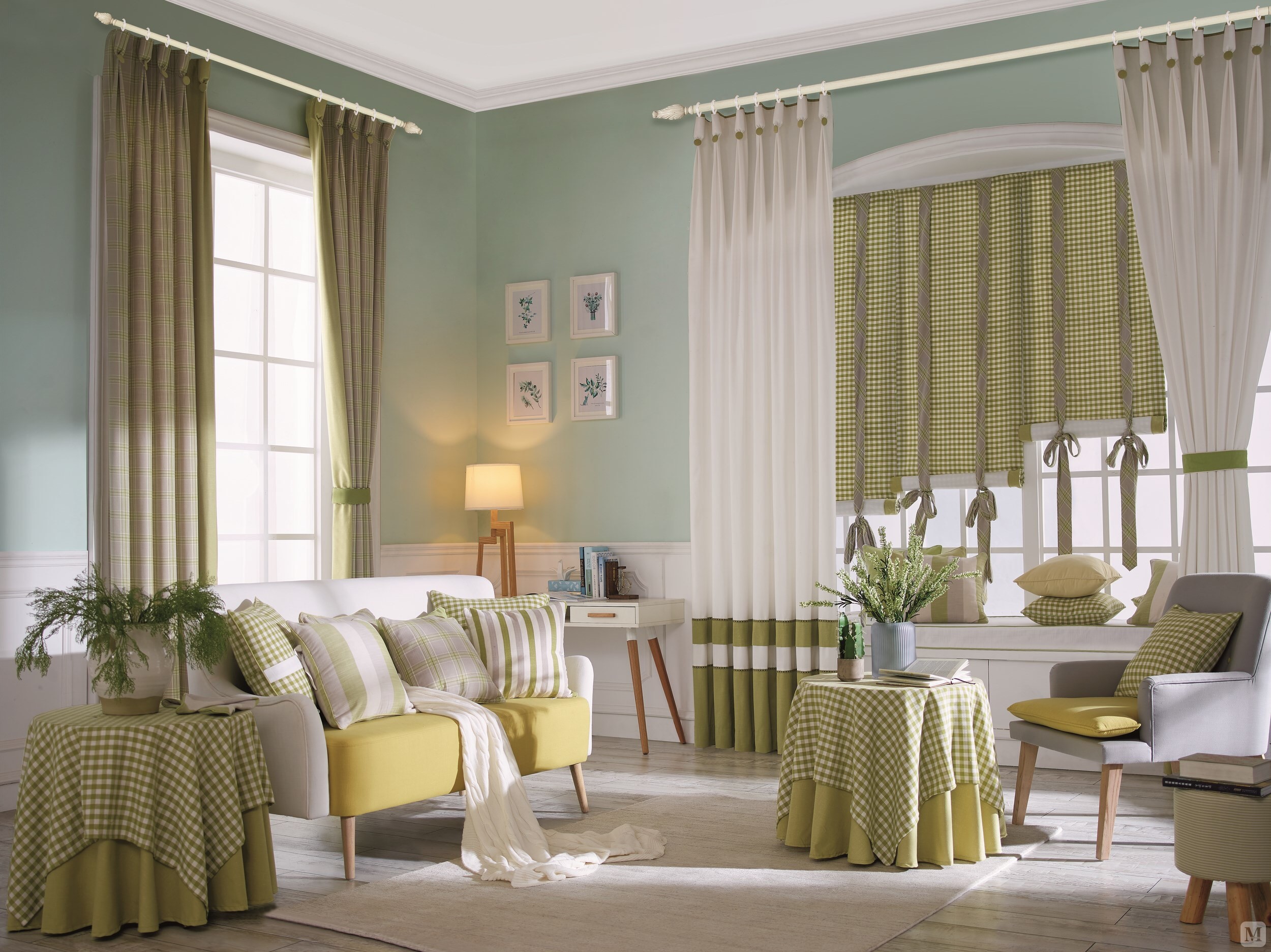 索弗仑壁纸 窗帘 田园,现代美式