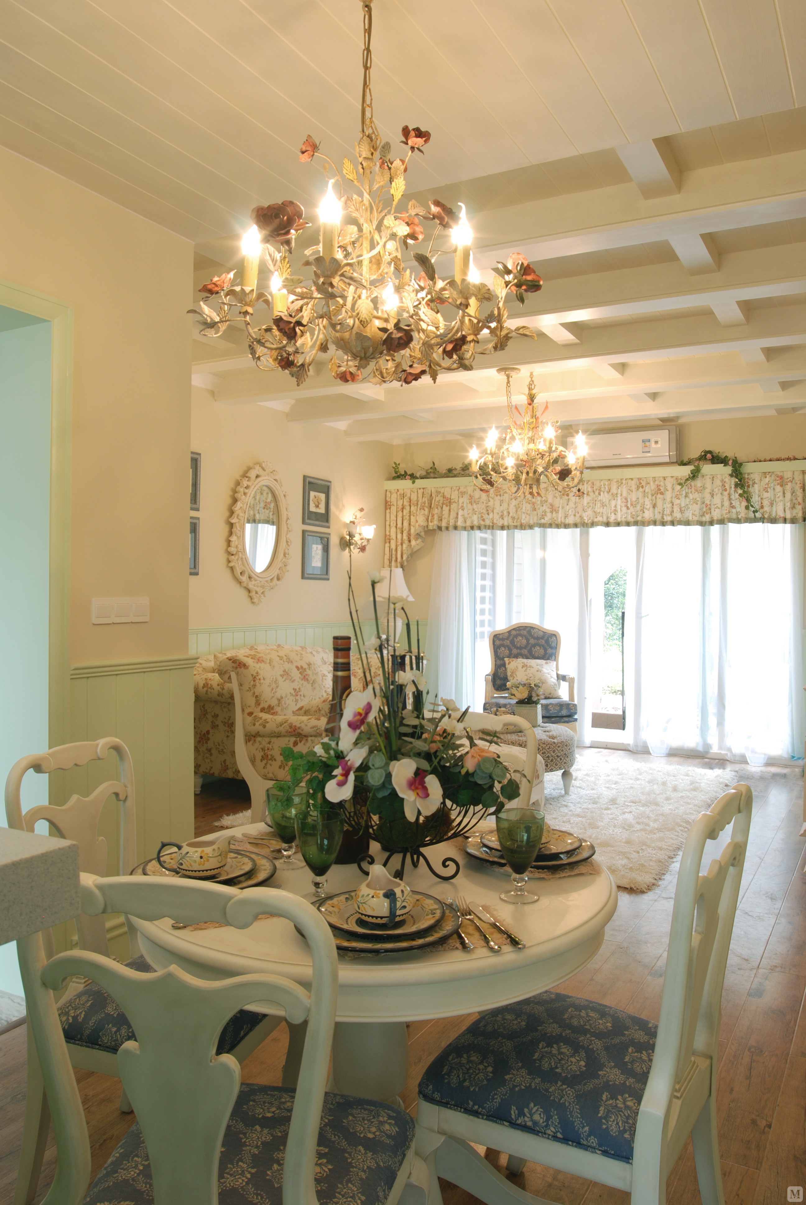 23.0万116㎡田园三房装修田园风格设计三室140平-红星美凯龙家装效果