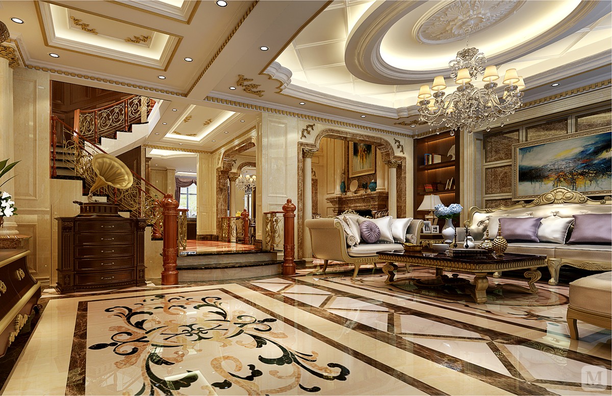 3万365㎡简欧别墅装修开封橄榄城别墅-红星美凯龙家装效果图