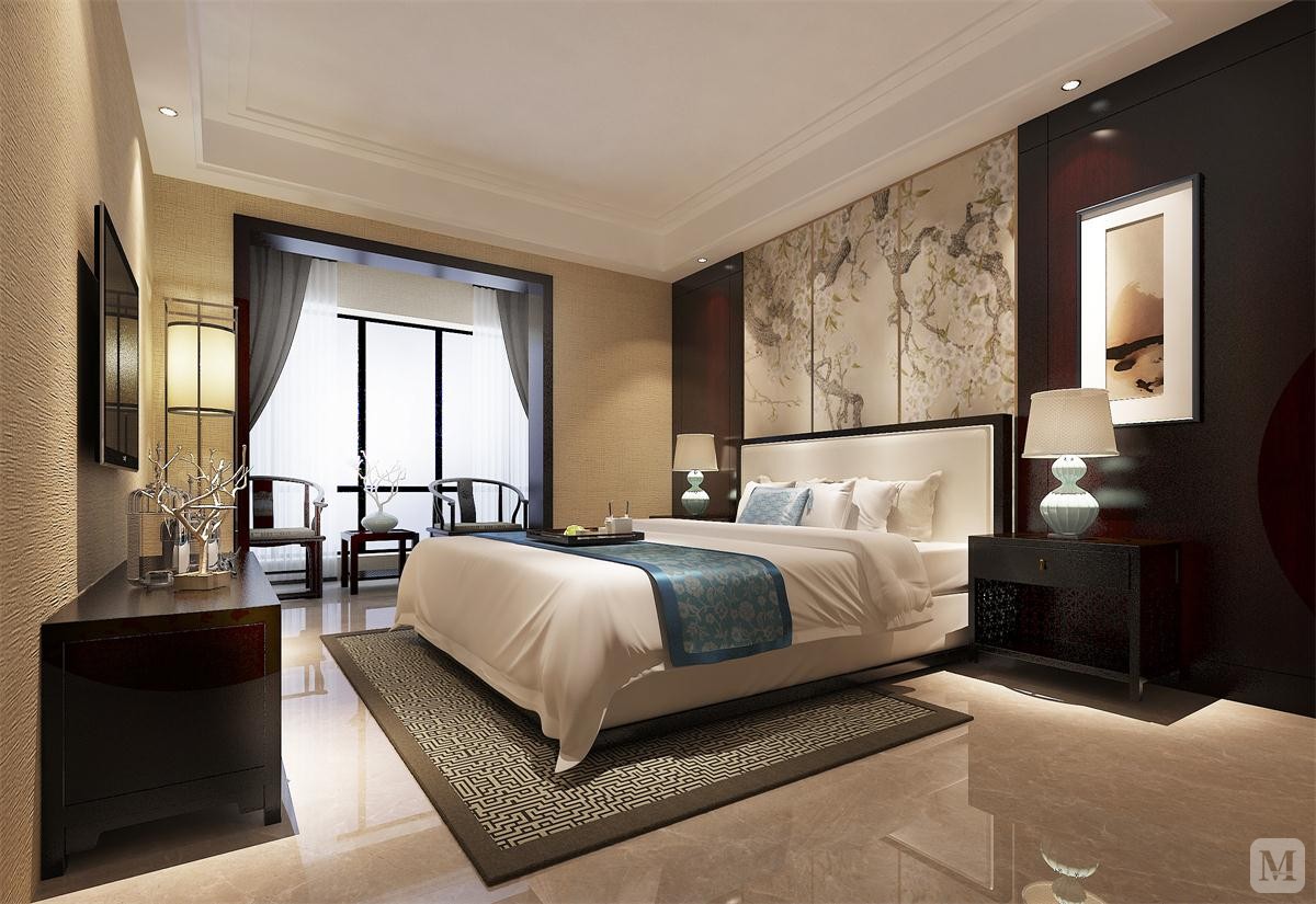 中式风格这种表现使整个空间,传统中透着现代,现代中揉着古典