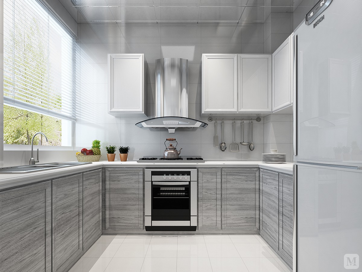 简约厨房组合柜装修效果图